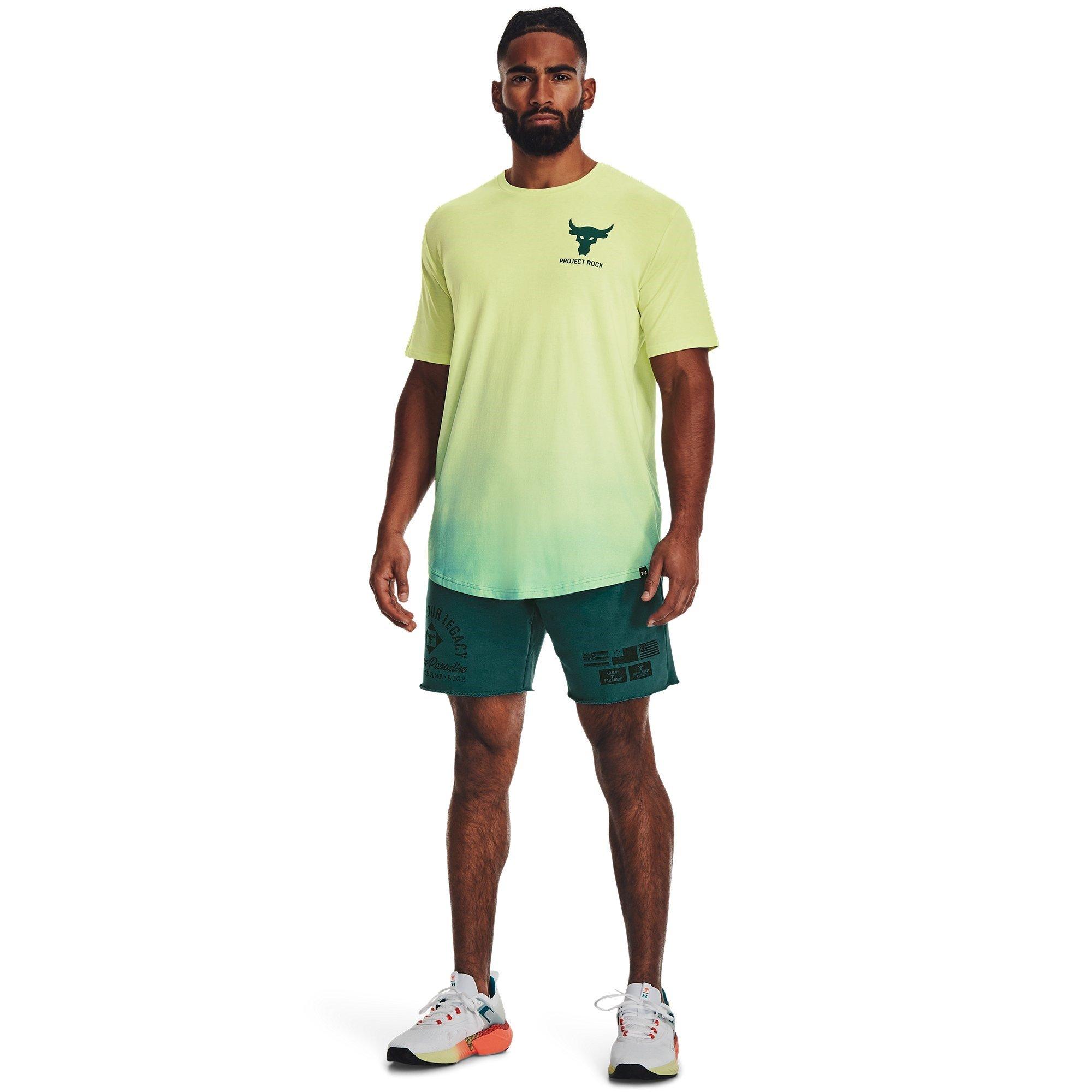 Green - Under Armour - Rock Fade Short-Sleeve Performance Gym Top - 6