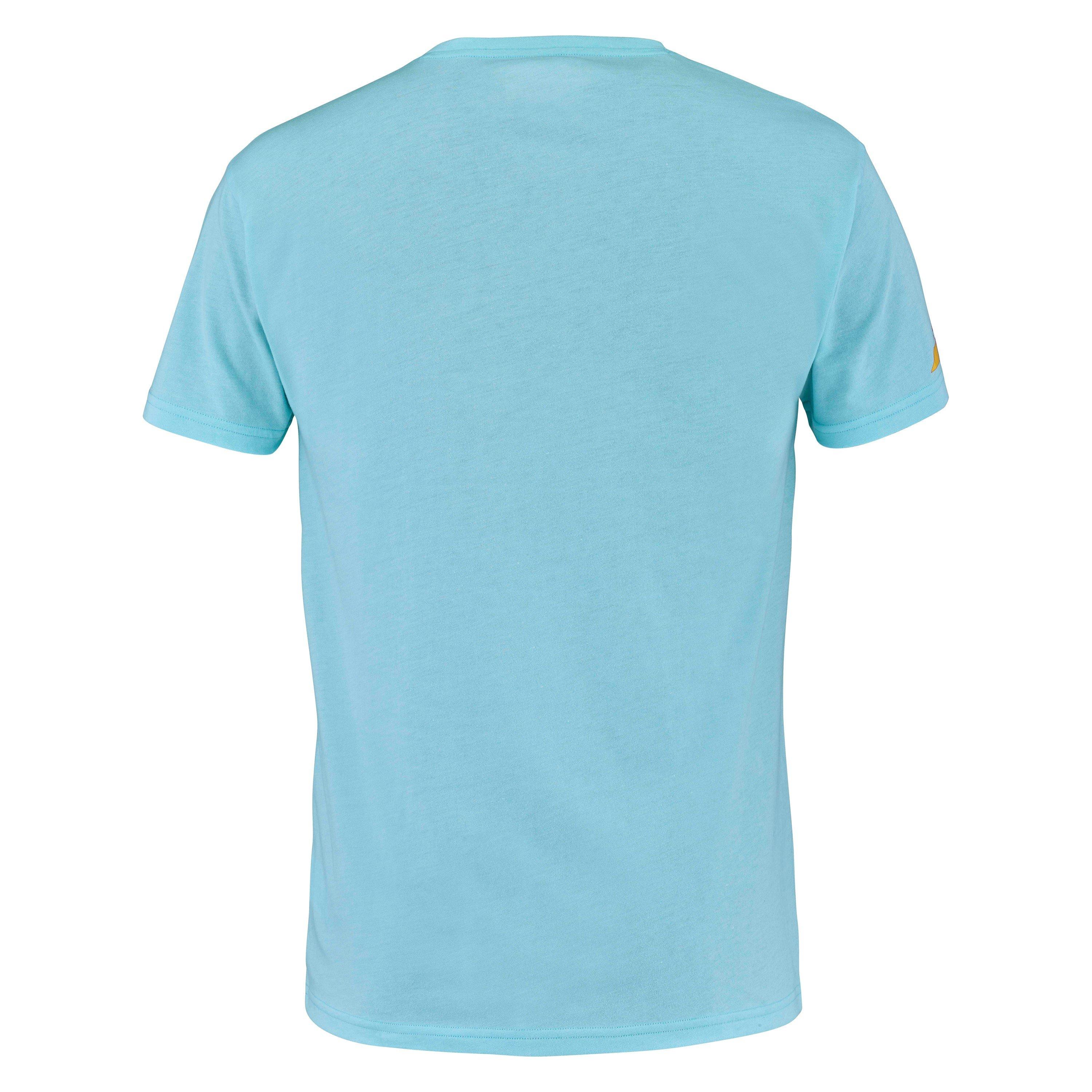 Angel Blue Hthr - Babolat - Men's Graphic Message Short-Sleeve Performance Gym Top - 2