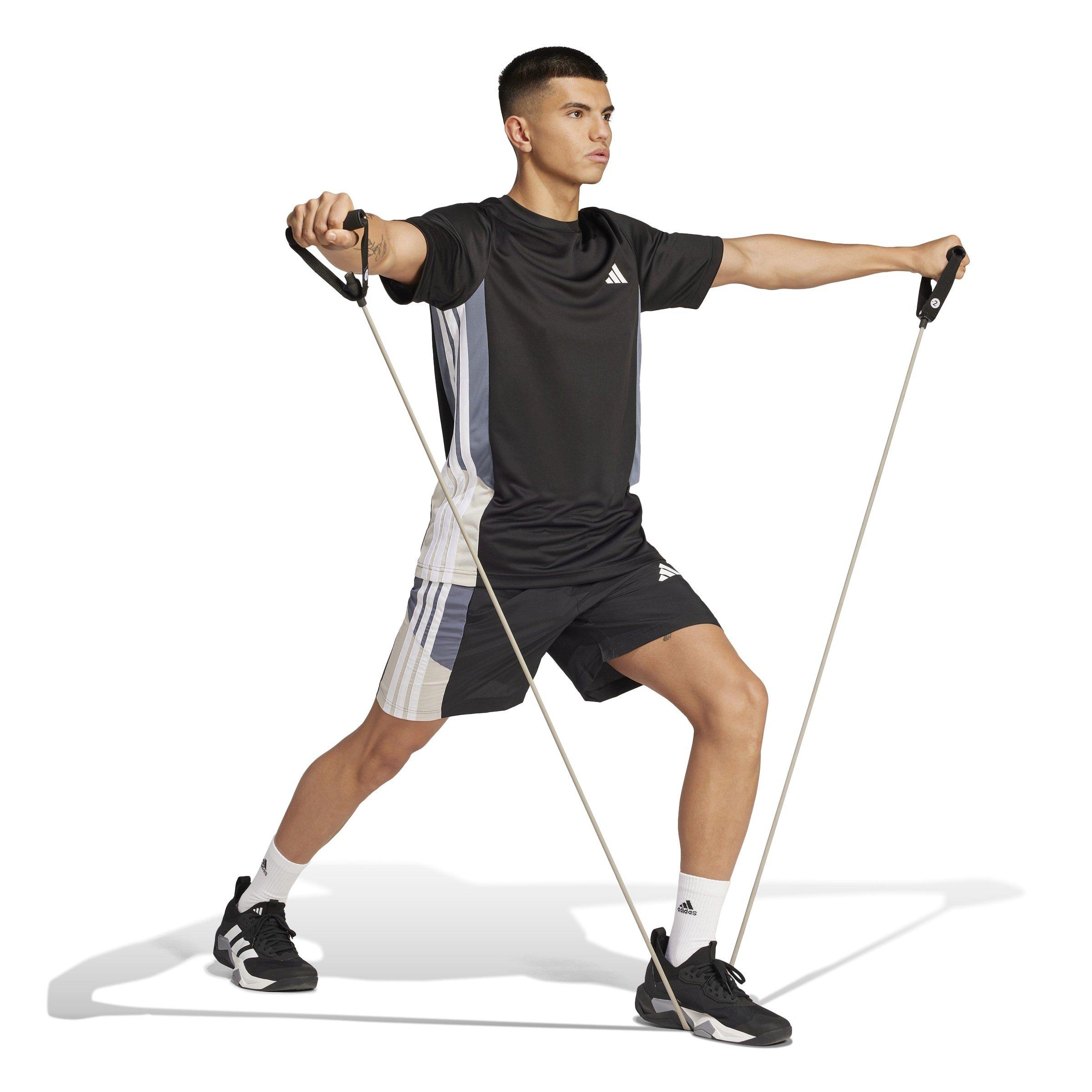 Black - adidas - Short-Sleeve Performance Gym Top - 4