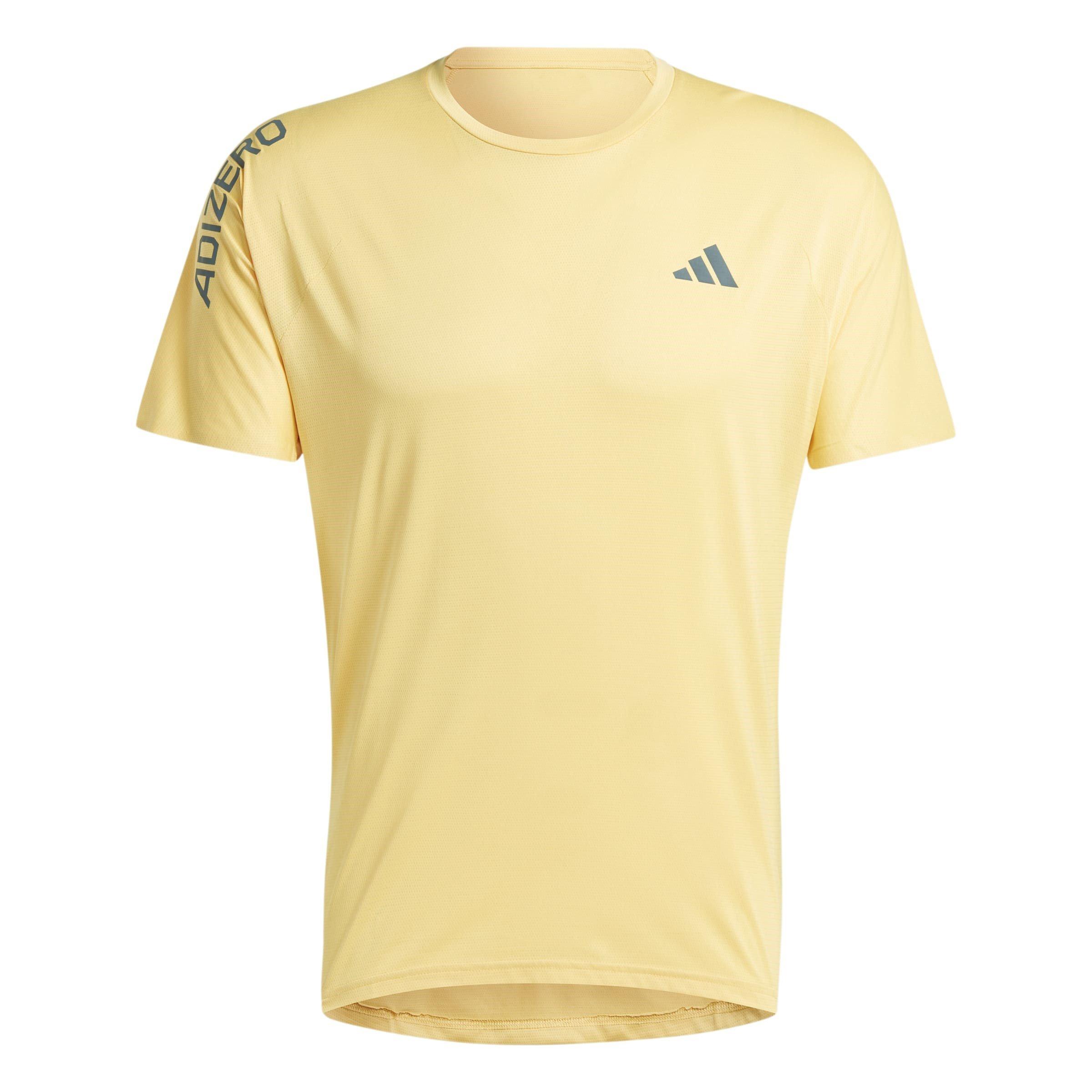Yellow - adidas - Men's Adizero Short-Sleeve Performance Gym Top - 1