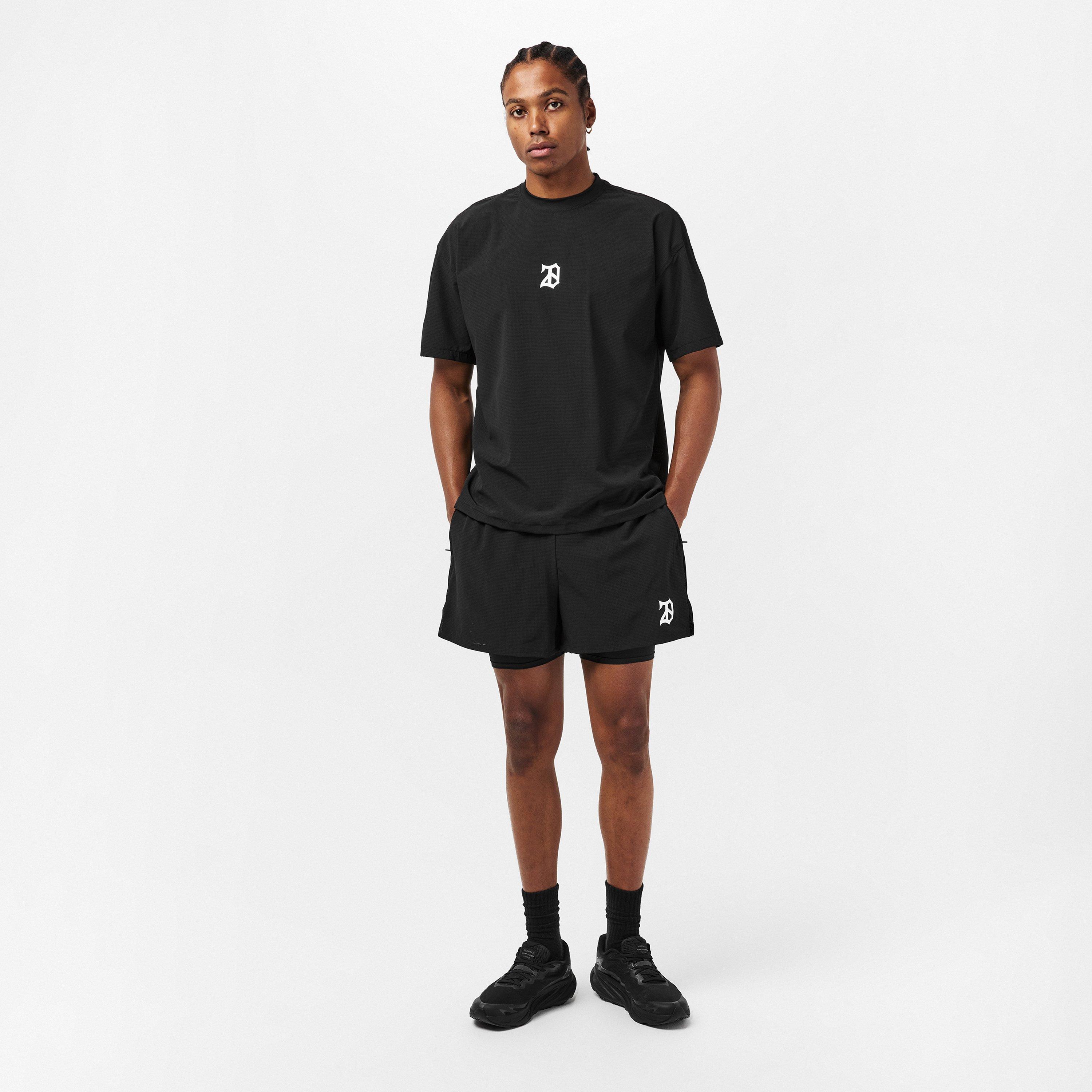 Black - 28 Club - Men's Mesh Short Sleeve Performance Gym Top - 6