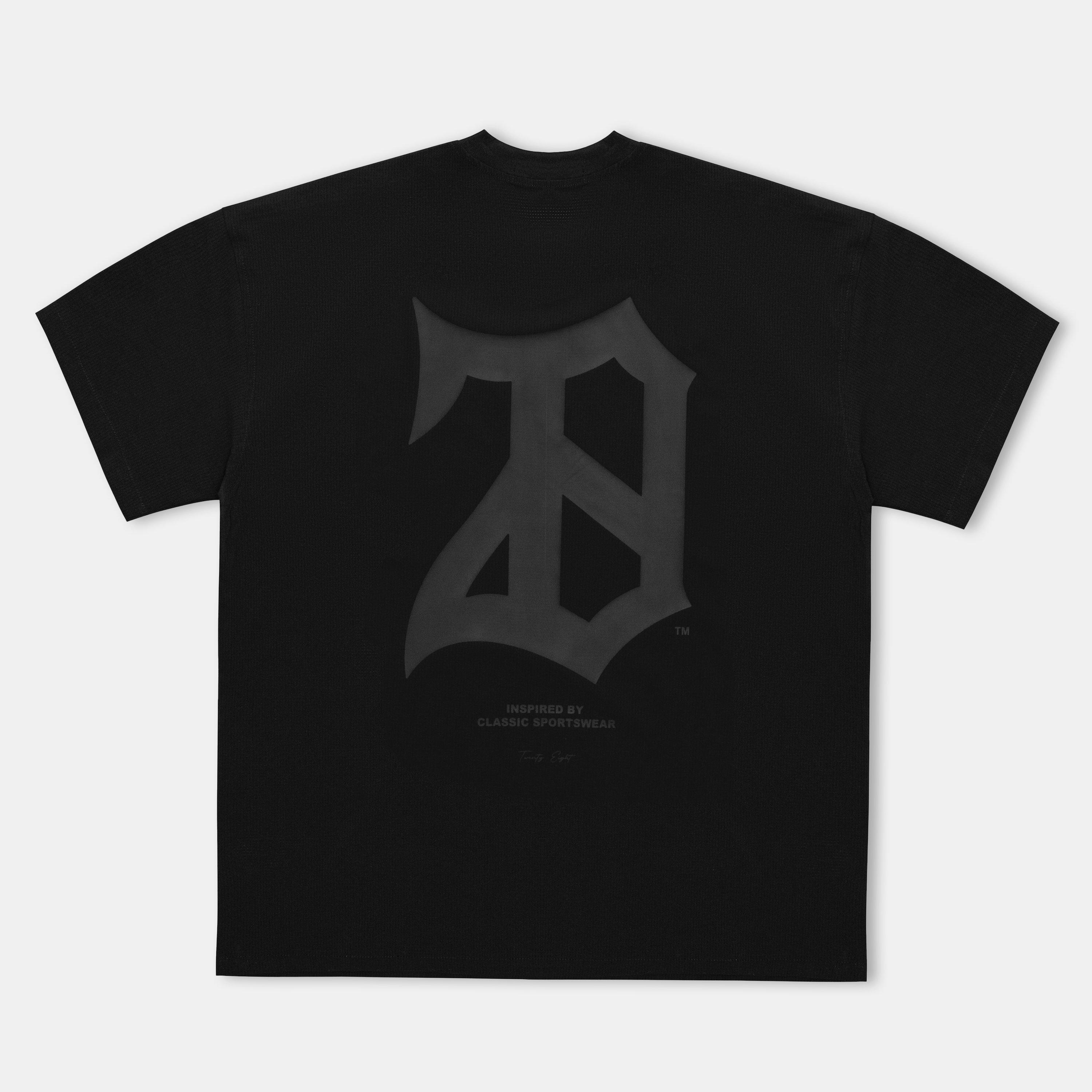 Black/Black - 28 Club - Men's Mesh Short Sleeve Performance Gym Top - 2