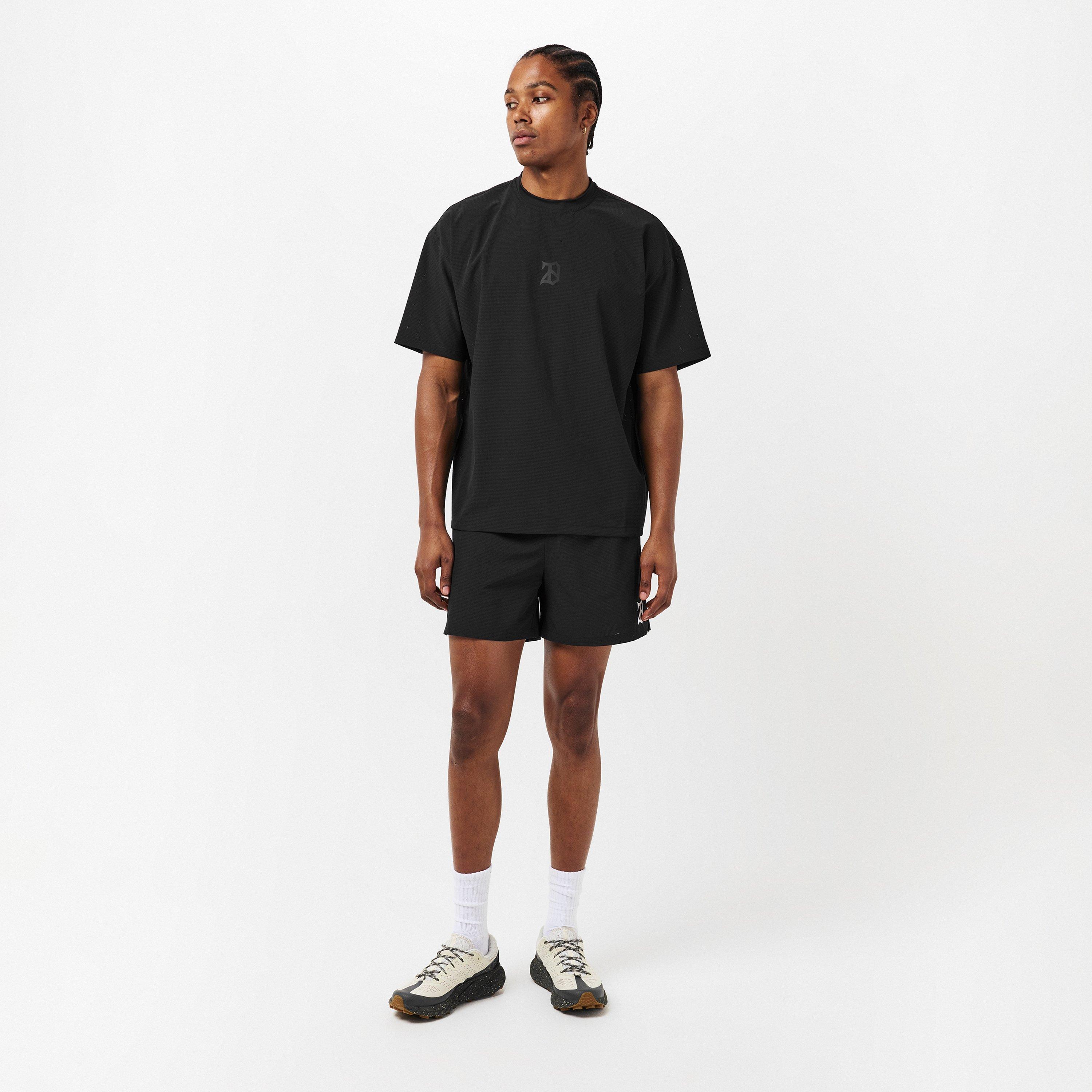 Black/Black - 28 Club - Men's Mesh Short Sleeve Performance Gym Top - 6