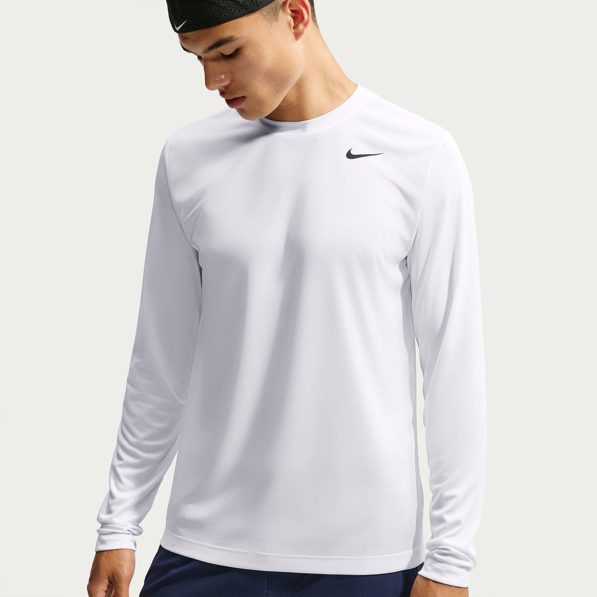 White/Black - Nike - Men's Flex Long Sleeve Performance T-Shirt - 3