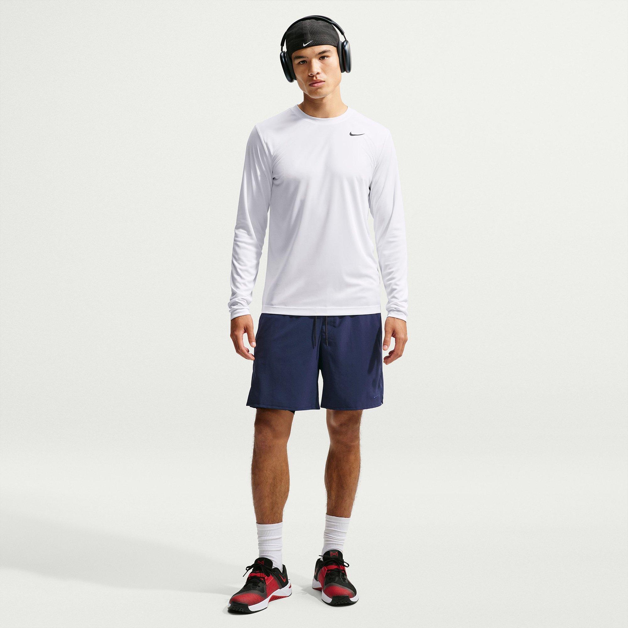 White/Black - Nike - Men's Flex Long Sleeve Performance T-Shirt - 5