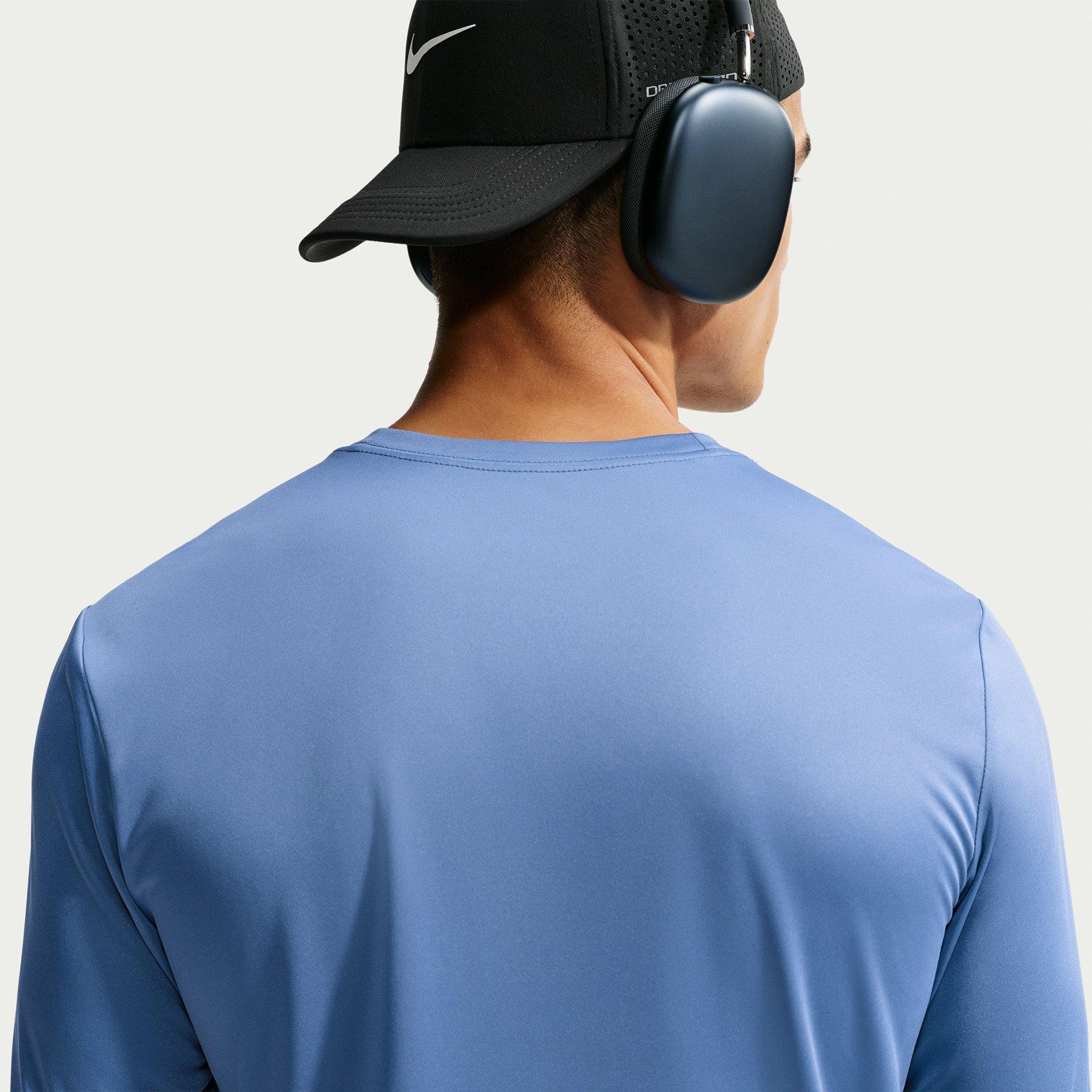 Indigo/White - Nike - Men's Flex Long Sleeve Performance T-Shirt - 3