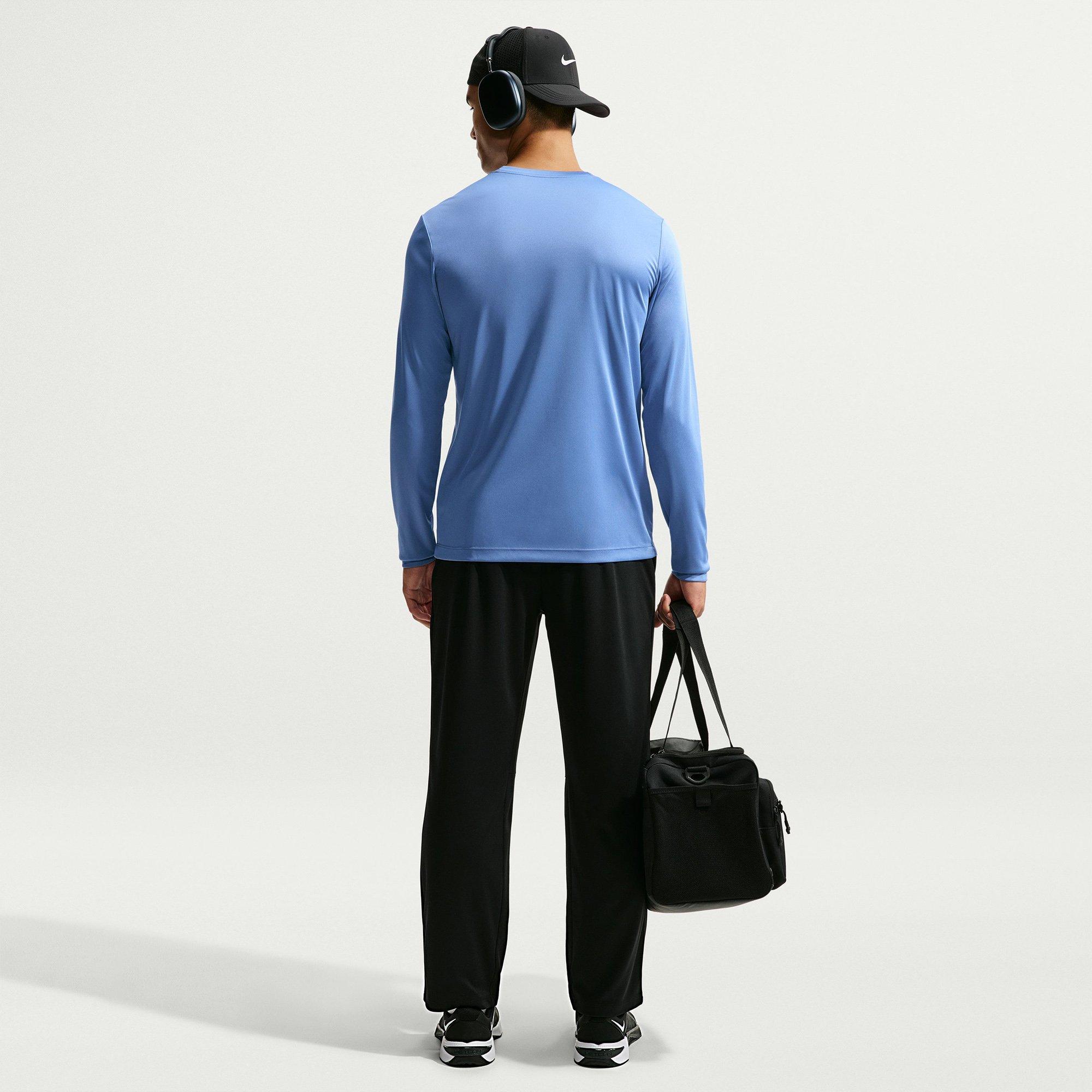 Indigo/White - Nike - Men's Flex Long Sleeve Performance T-Shirt - 5