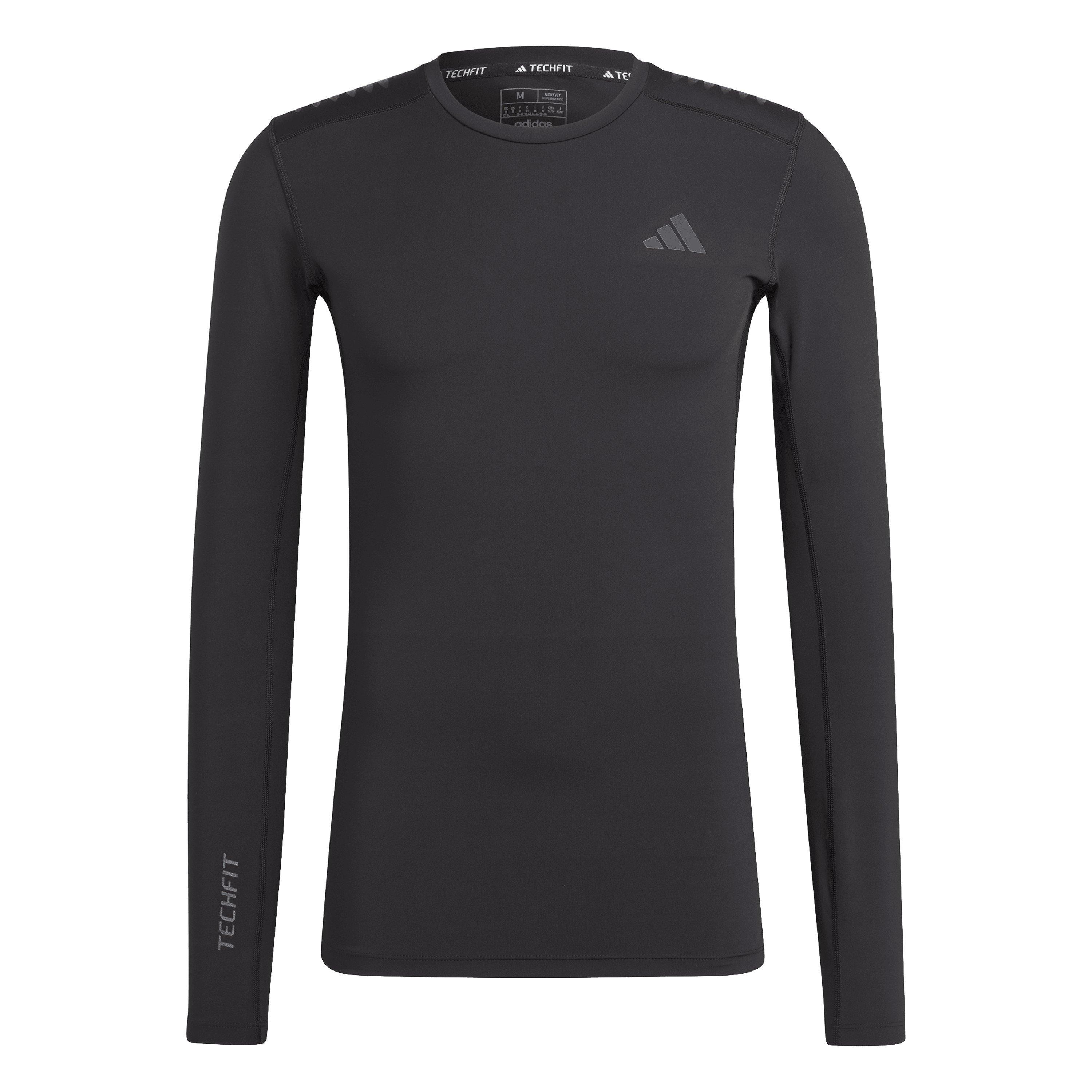 Adidas Men's Long Sleeve Performance Gym Top - Black - 2XL