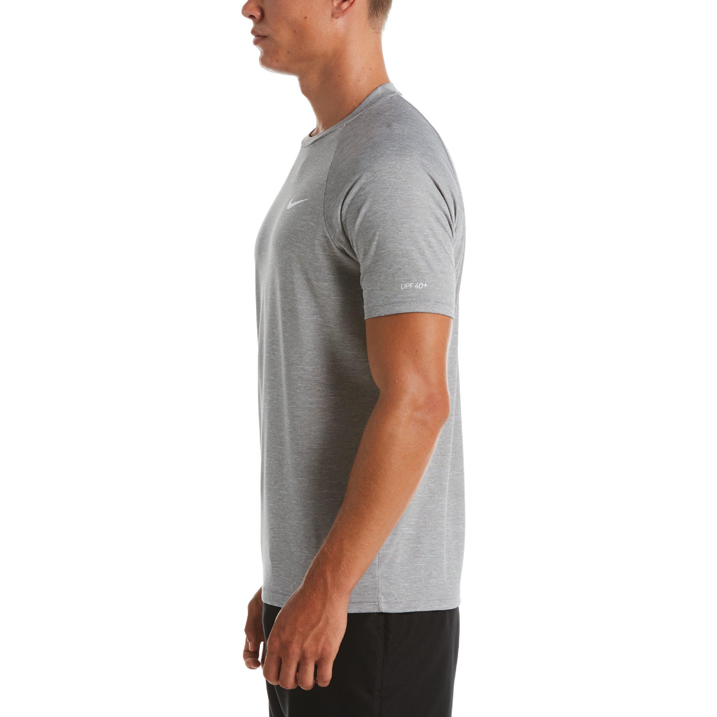 Cool Grey - Nike - Heather Mens Short-Sleeve Hydroguard - 2