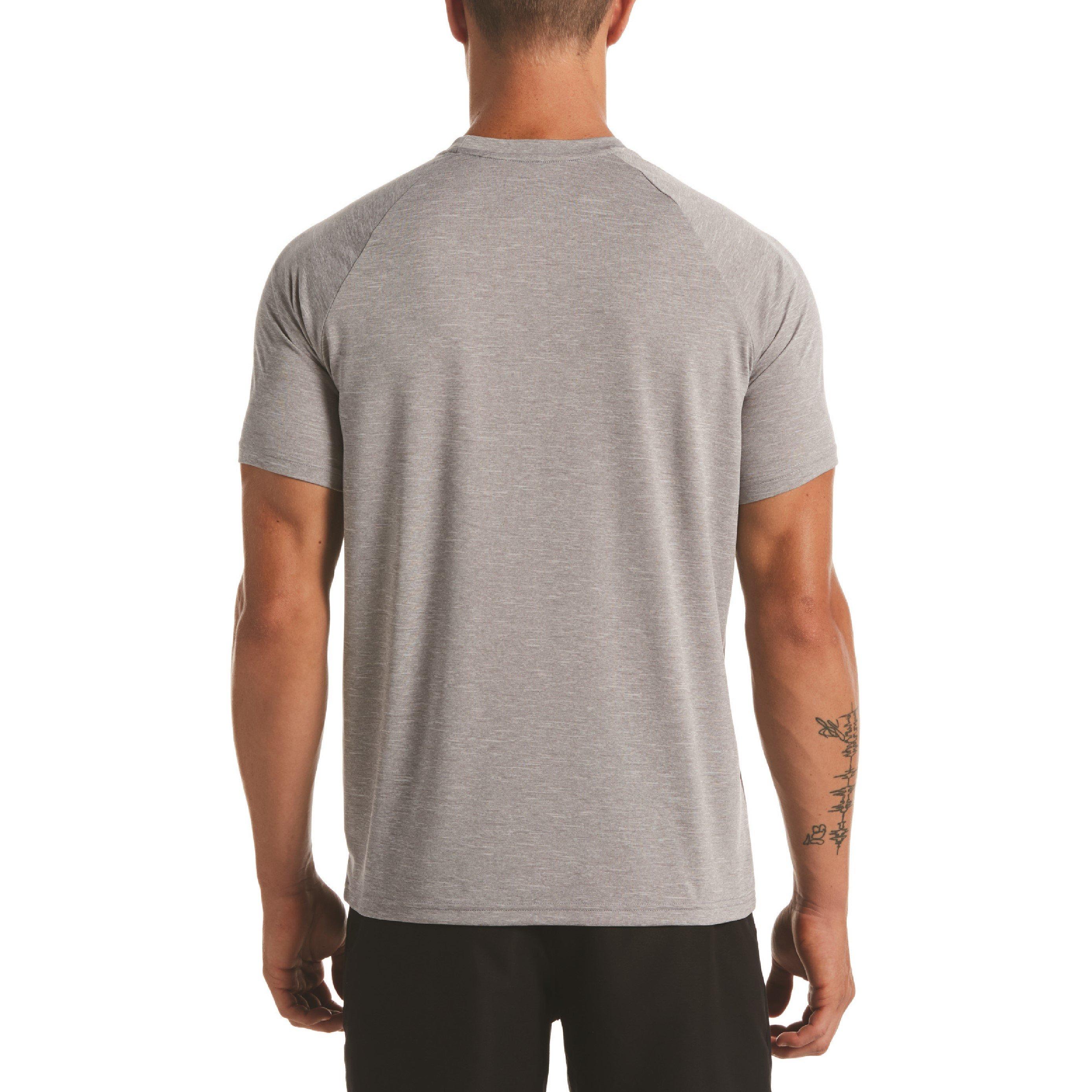 Cool Grey - Nike - Heather Mens Short-Sleeve Hydroguard - 3