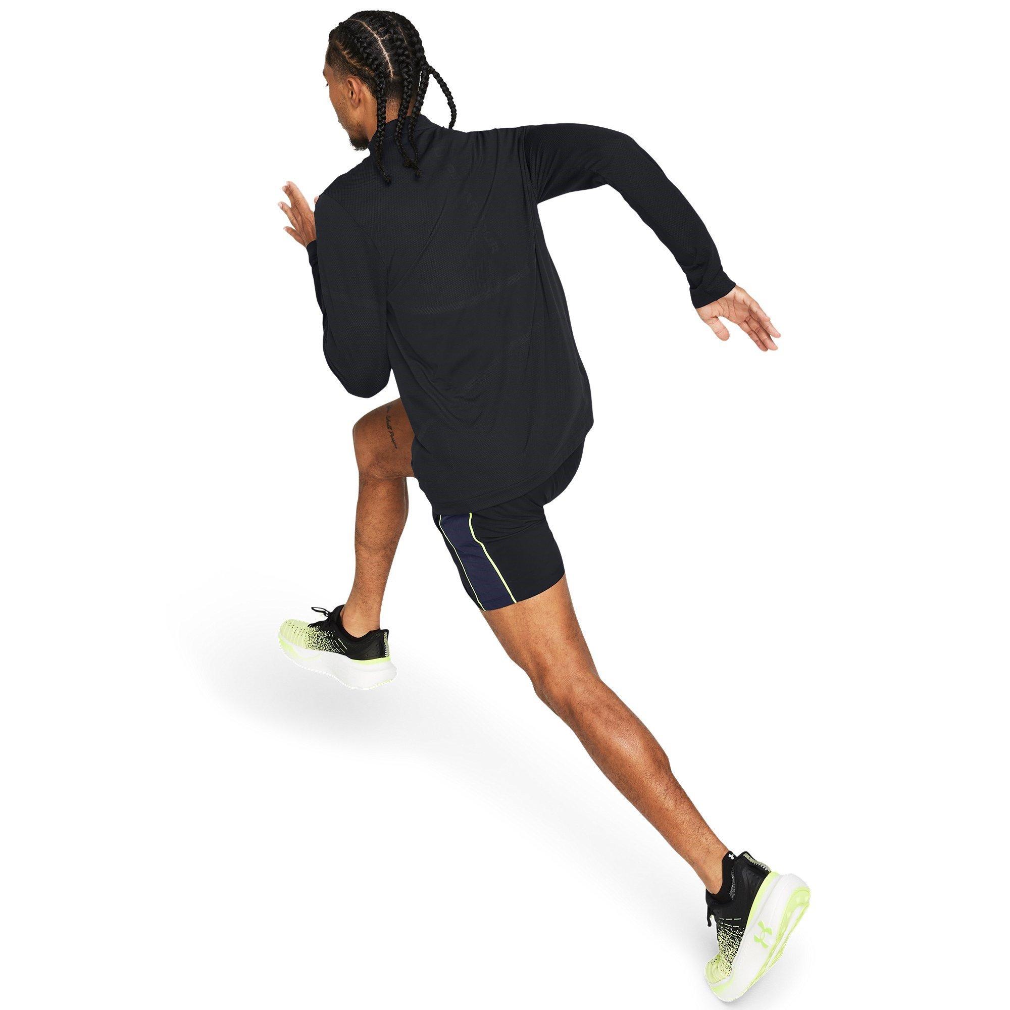 Black - Under Armour - Vanish Zipped Long-Sleeve Performance Gym Top - 4