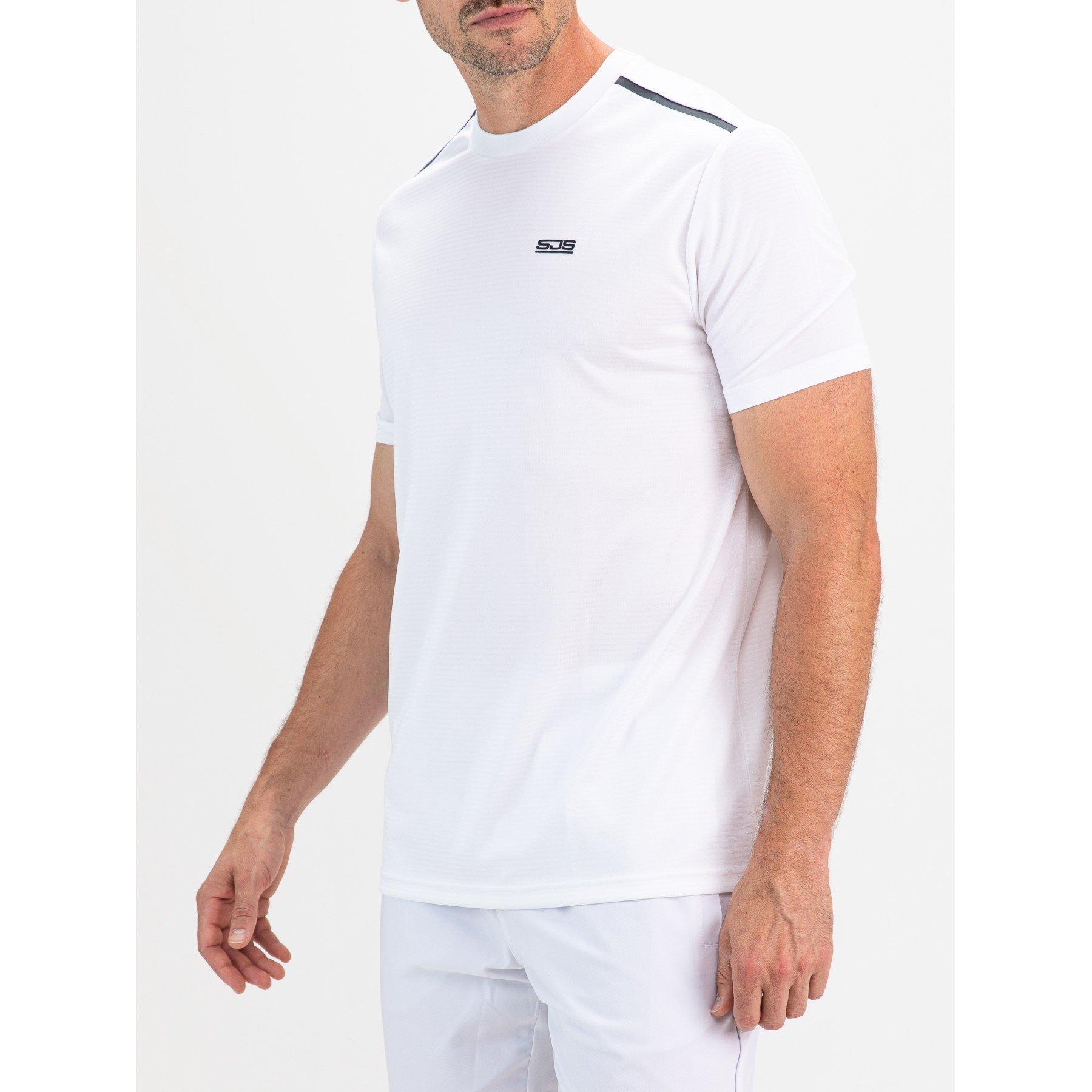 Real White - Sjeng Sports - Men's S Tex Short Sleeve Performance Gym Top - 3