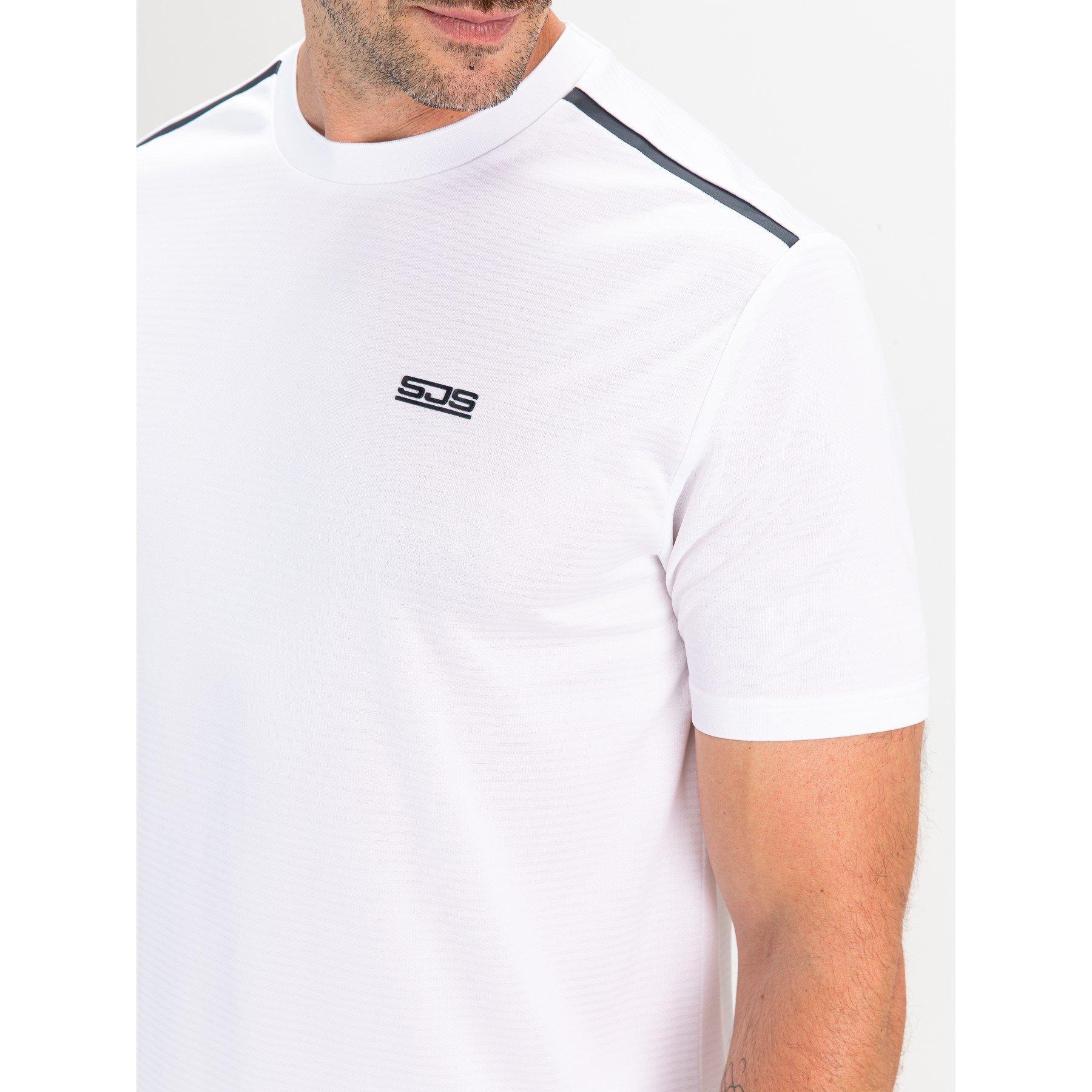 Real White - Sjeng Sports - Men's S Tex Short Sleeve Performance Gym Top - 6