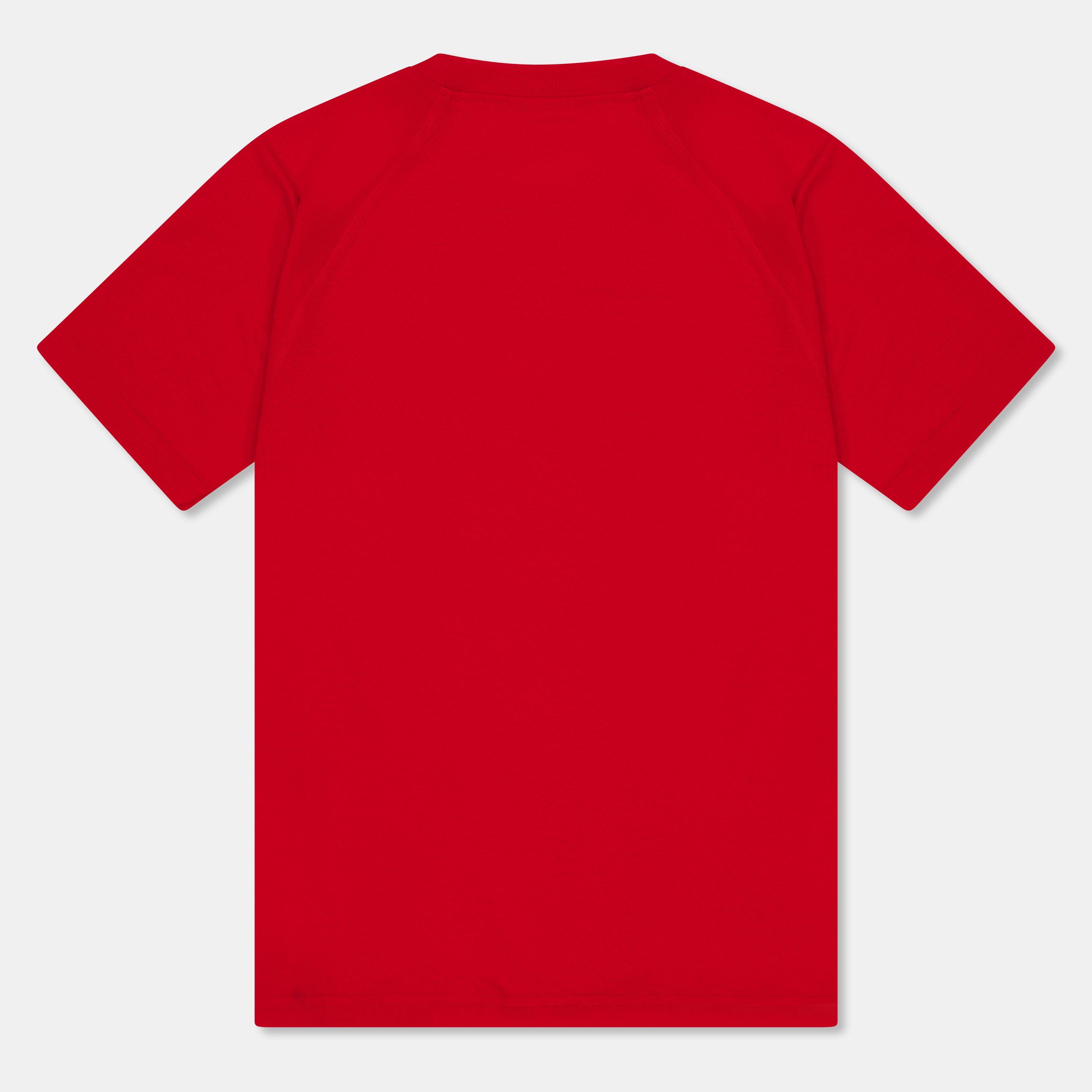 Red - Warrior - Kids' Tech Short-Sleeve Performance Gym Top - 2