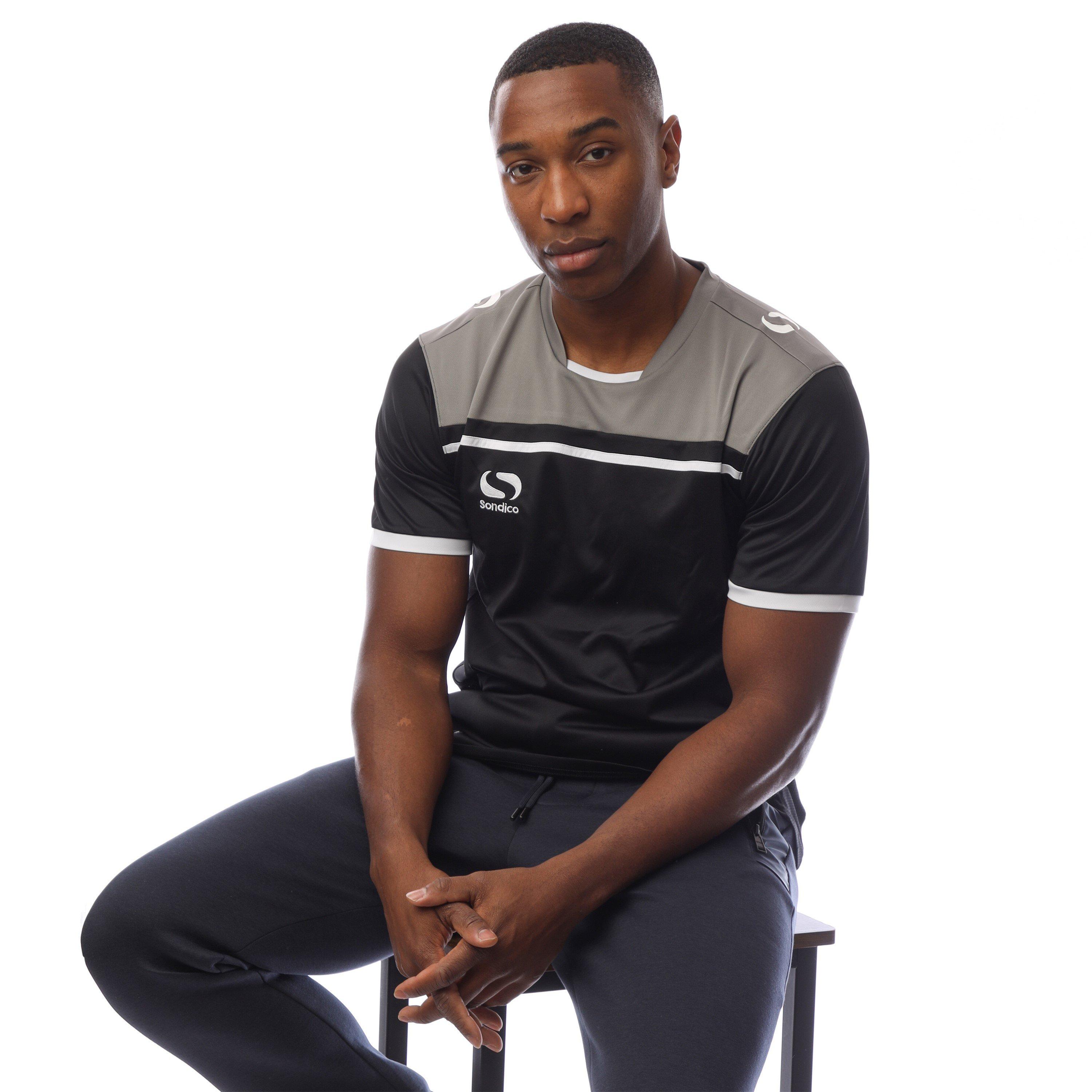 Zwart/Houtskool - Sondico - Short-Sleeve Performance T-Shirt - 4