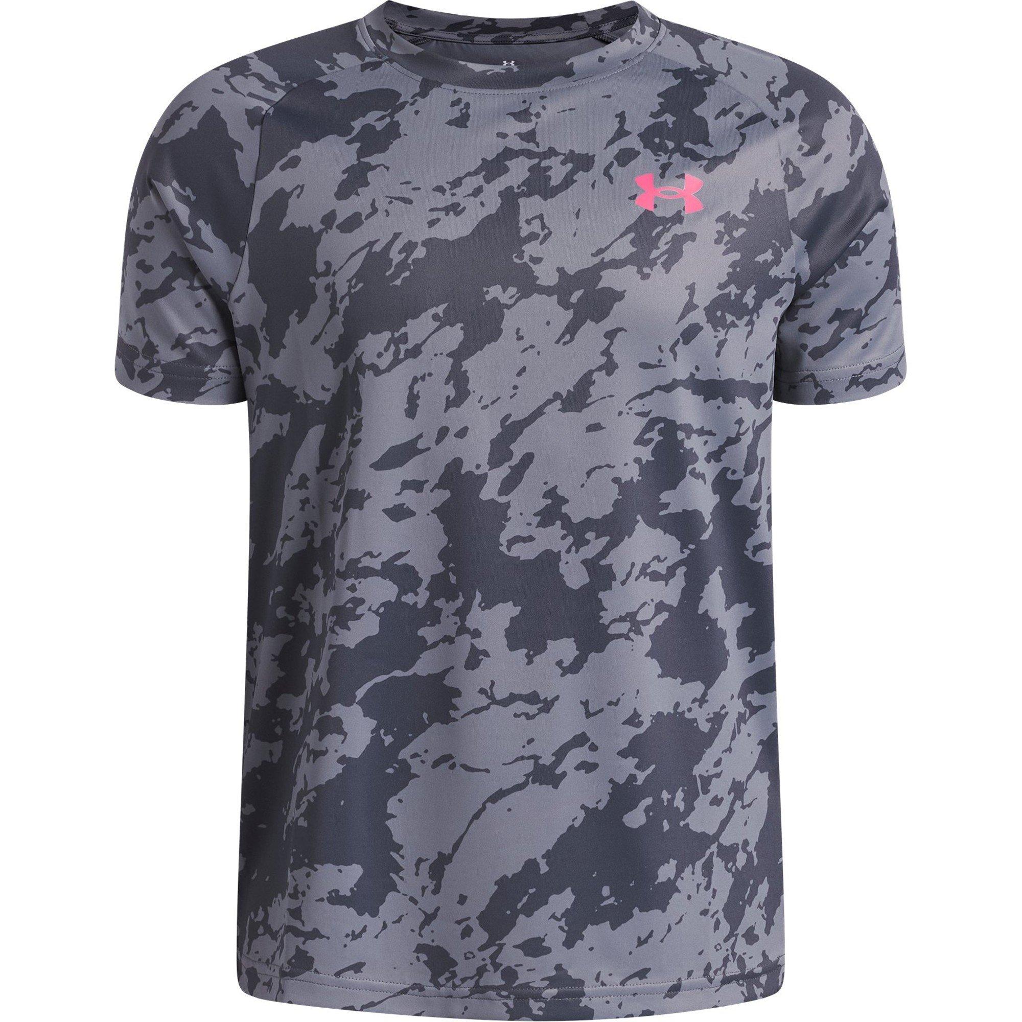 Under Armour Tech™ 2.0 Short Sleeve T-shirt Juniors In Grey Camo/pink
