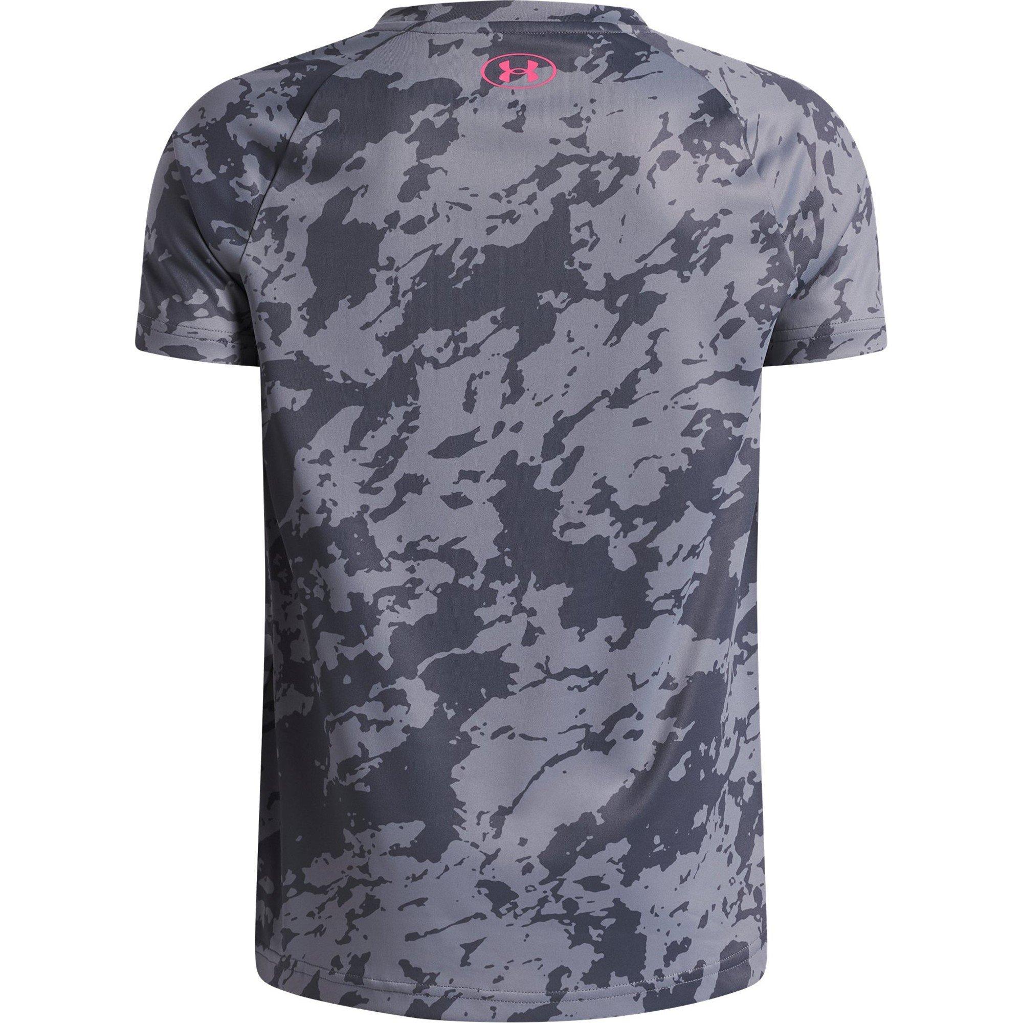 Grey Camo/Pink - Under Armour - Tech™ 2.0 Short Sleeve T-Shirt Juniors - 2