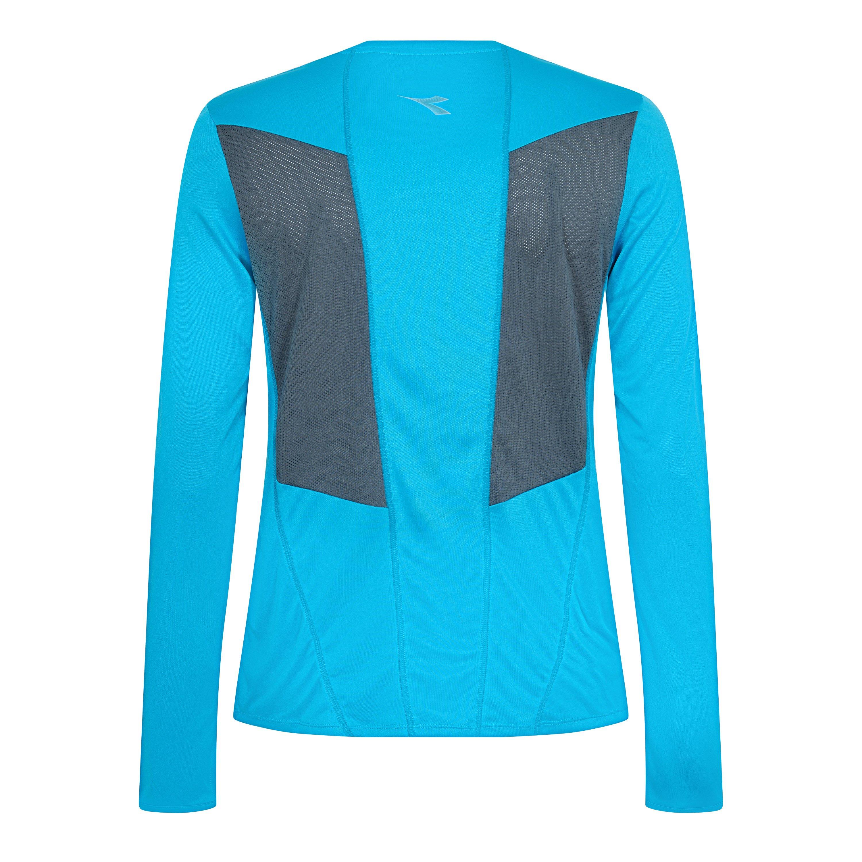 Blue Fluo - Diadora - Men's LS T-Shirt Team Long Sleeve Performance Gym Top - 2