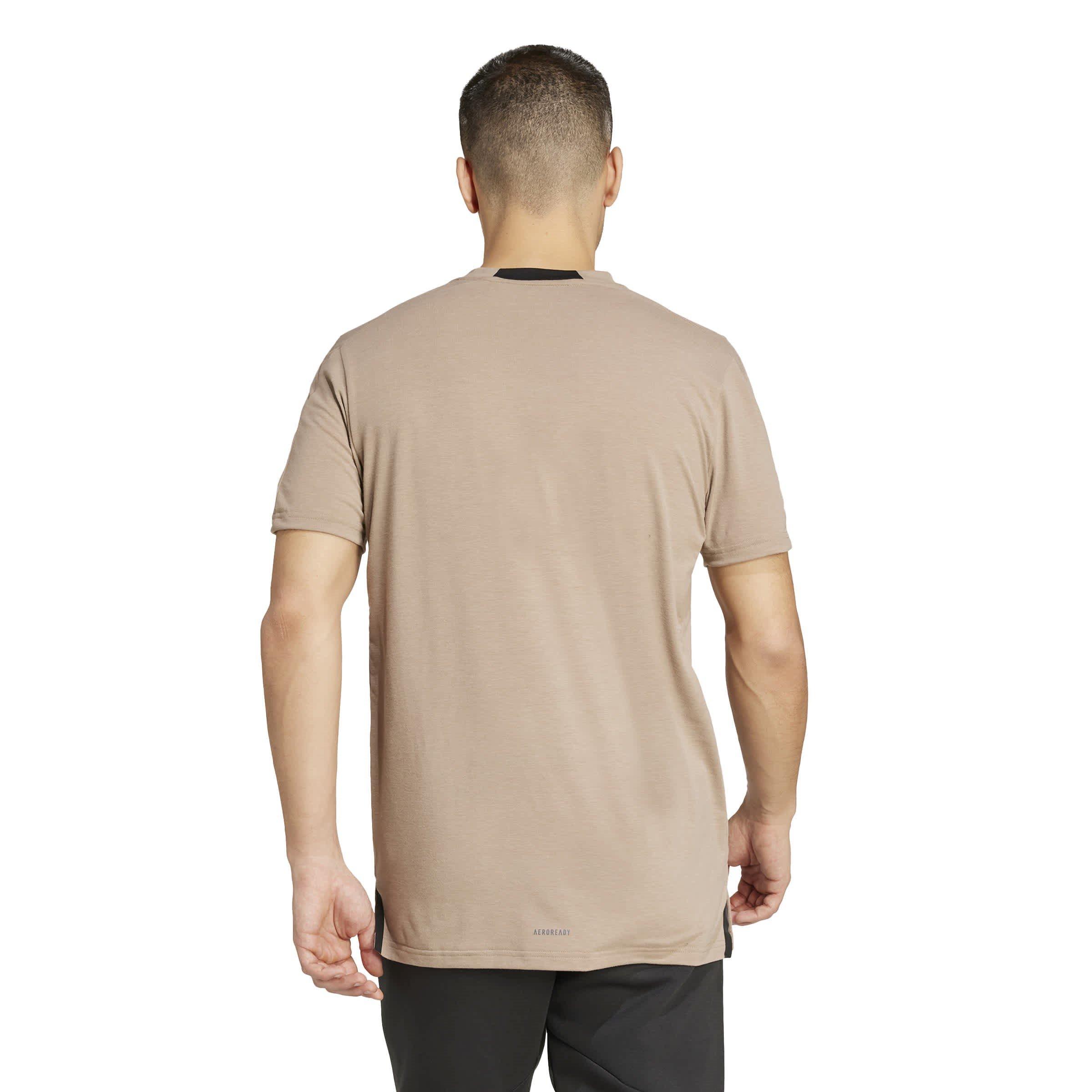 Chalky Brown - adidas - Short-Sleeve Performance Gym Top - 3