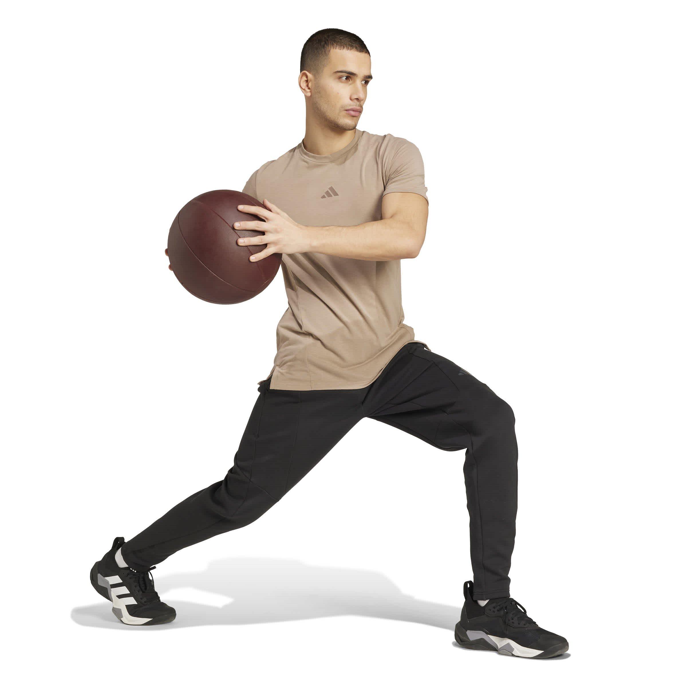 Chalky Brown - adidas - Short-Sleeve Performance Gym Top - 6