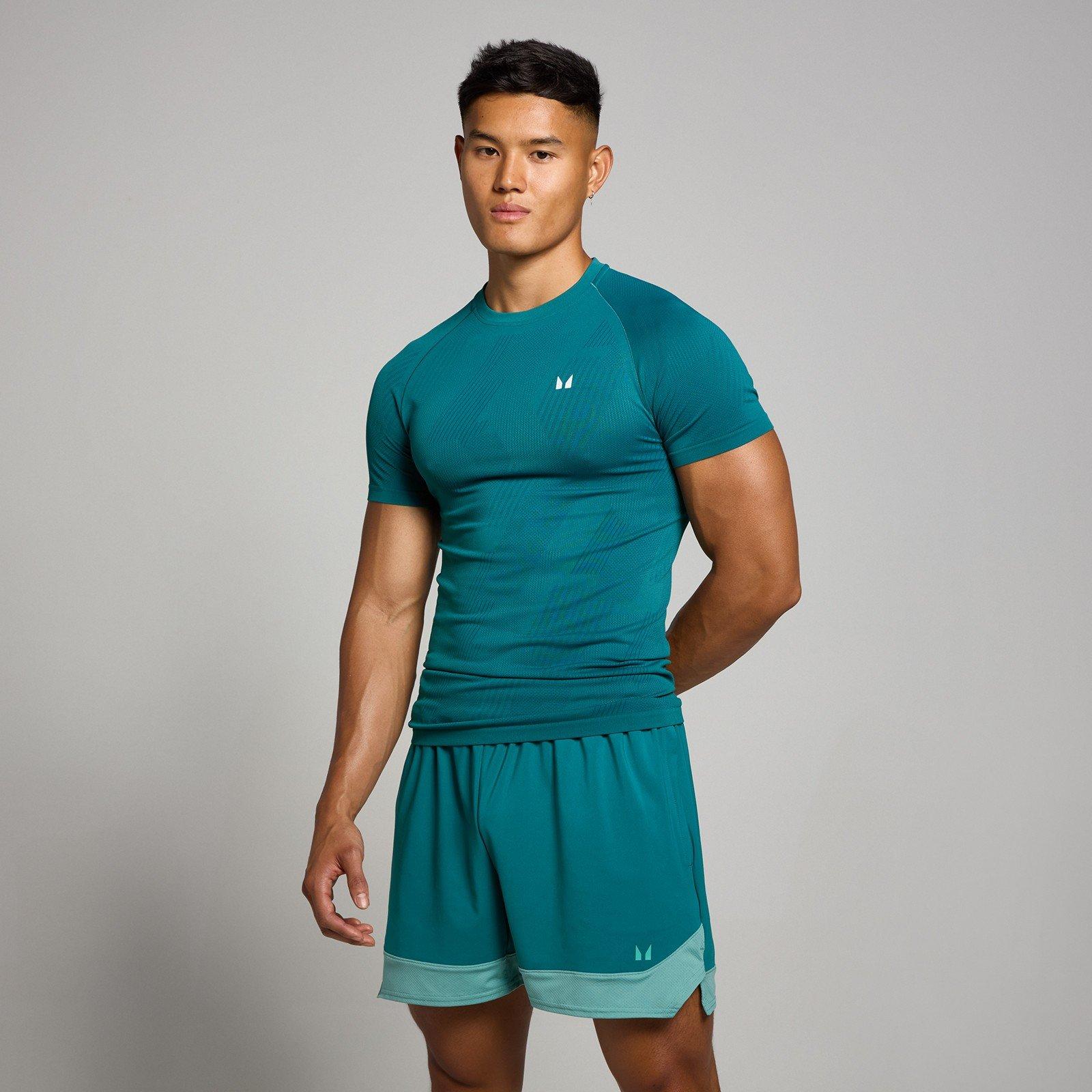 Myprotein Men's Mp Tempo Pillar Short-Sleeve Performance Gym Top - Aqua Teal - Small