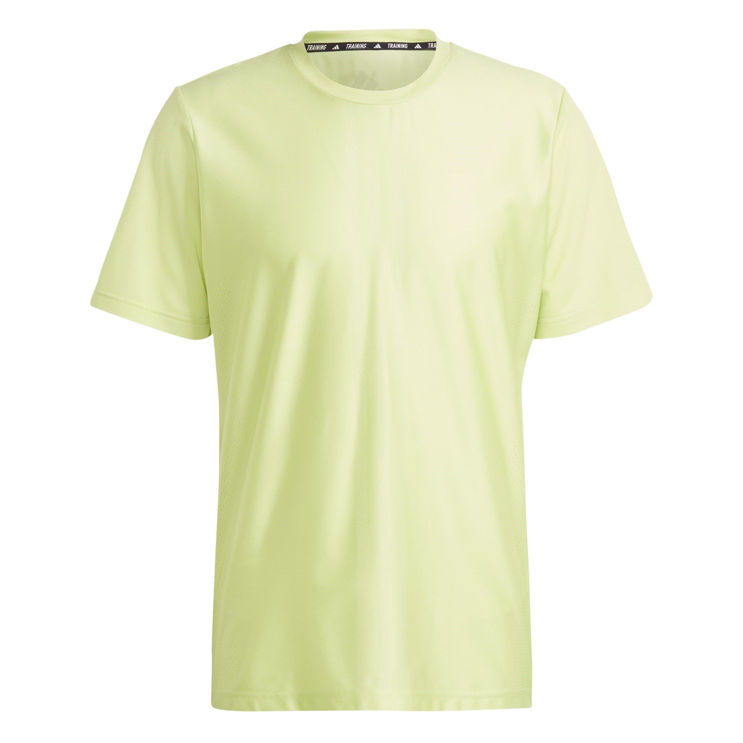Adidas Men's Hiit Workout 3-Stripes T-Shirt - Pulse Lime - XS