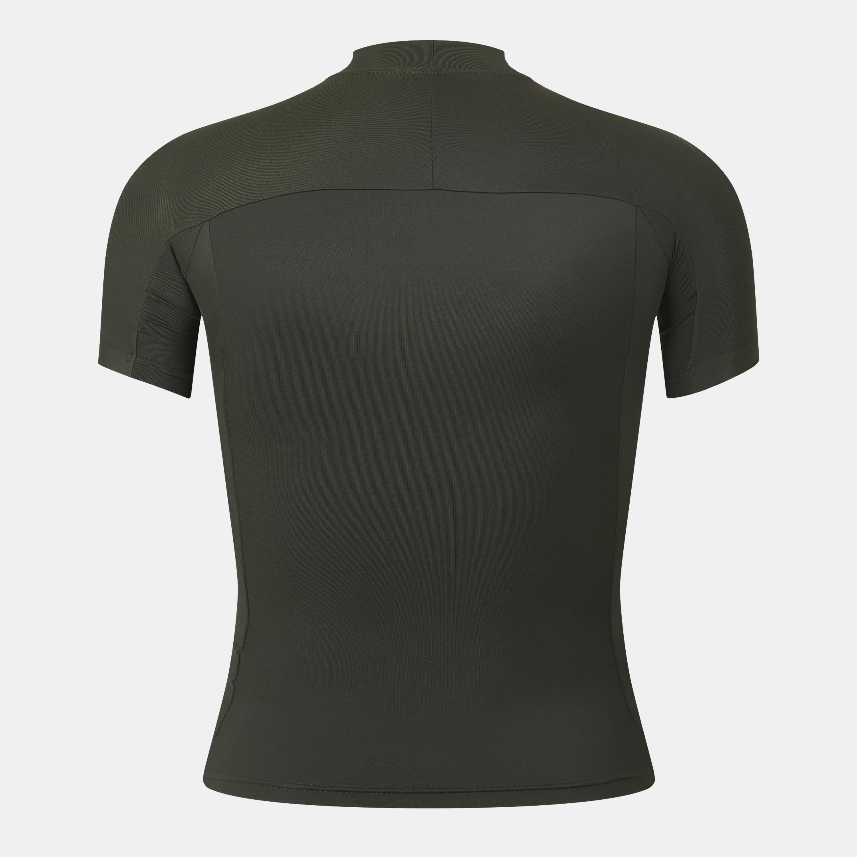 Khaki - Balenciaga - Men's Short Sleeve Performance Breathable Gym Top - 2