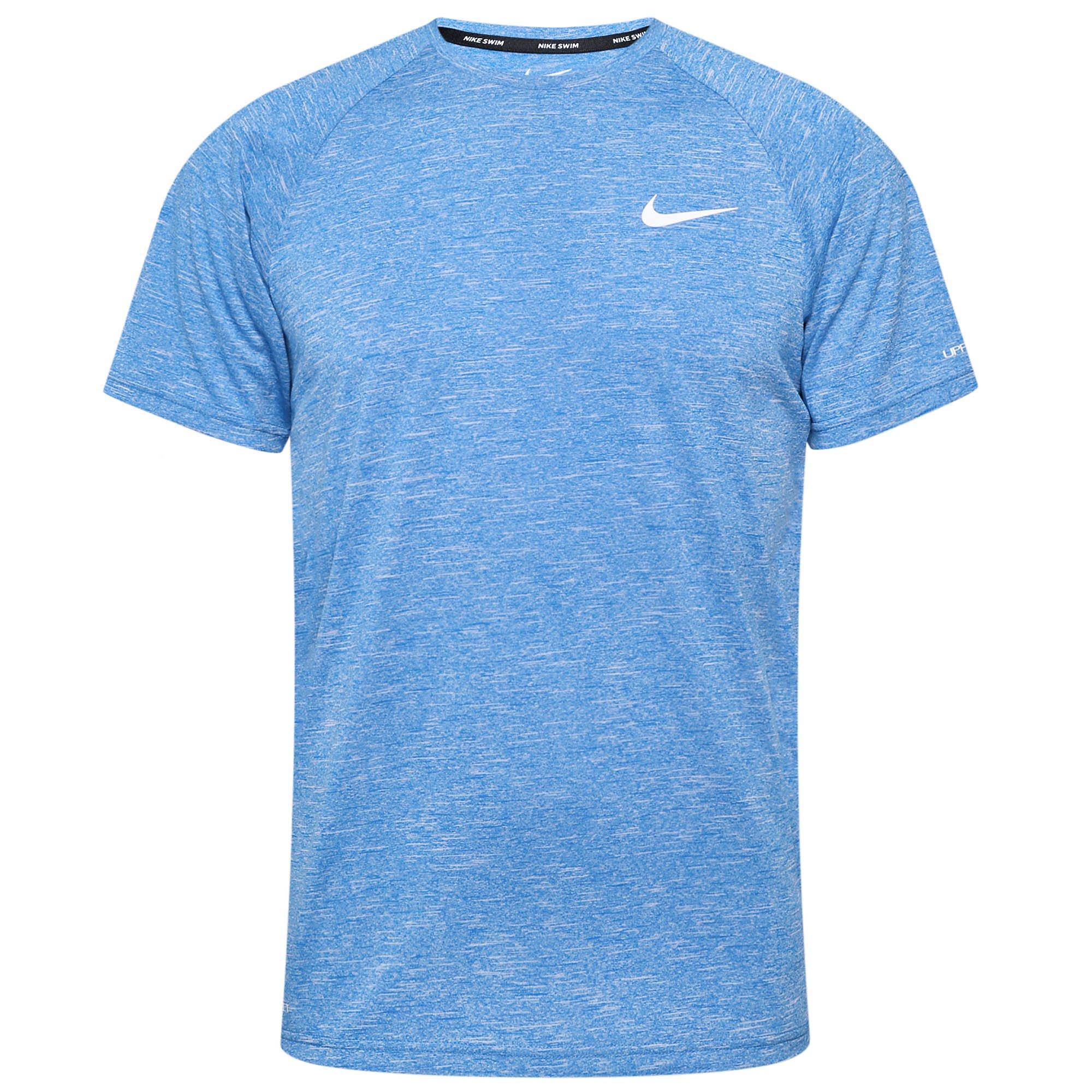 Light Blue - Nike - Heather Men's Short-Sleeve Hydroguard - 1