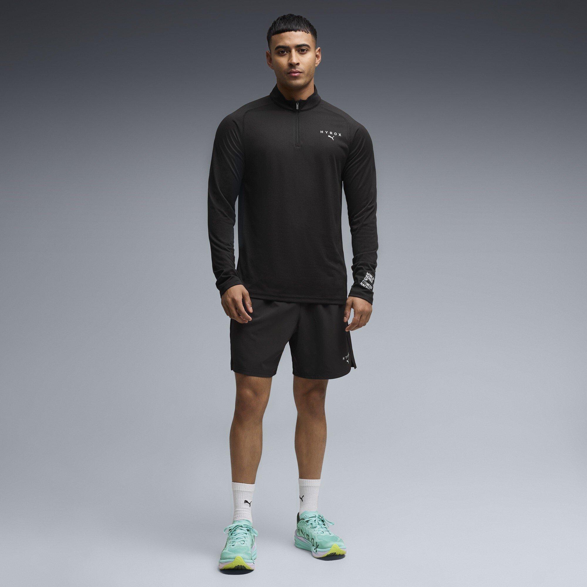 Black - Puma - Men's Hyrox 1/4 Zip Long Sleeve Top - 5