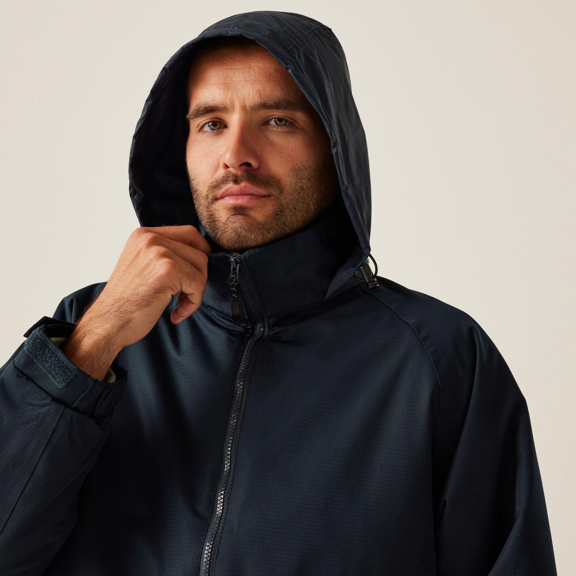 Navy - Regatta - Mens Hudson Fleece Lined Waterproof Insulated Jac - 4