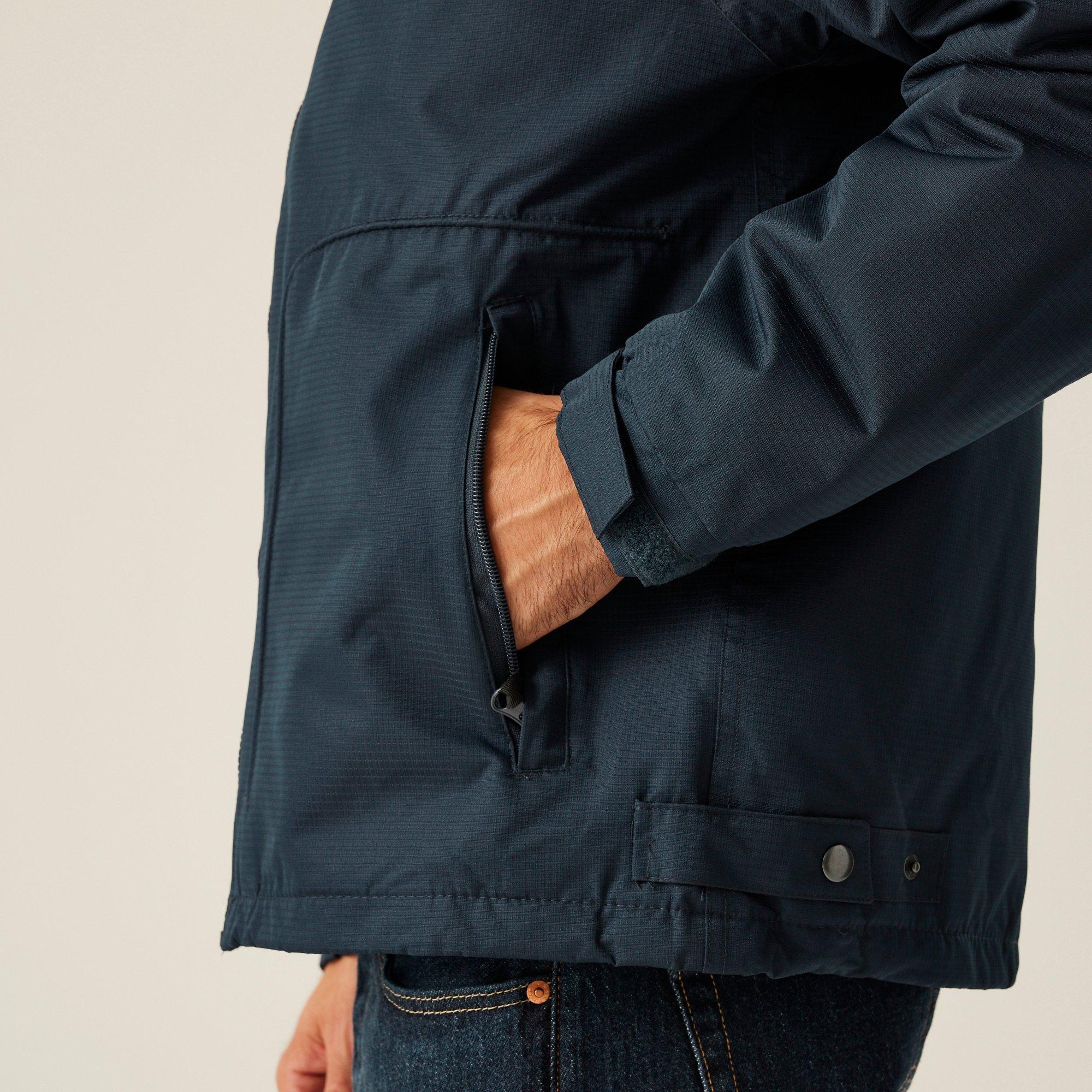 Navy - Regatta - Mens Hudson Fleece Lined Waterproof Insulated Jac - 6