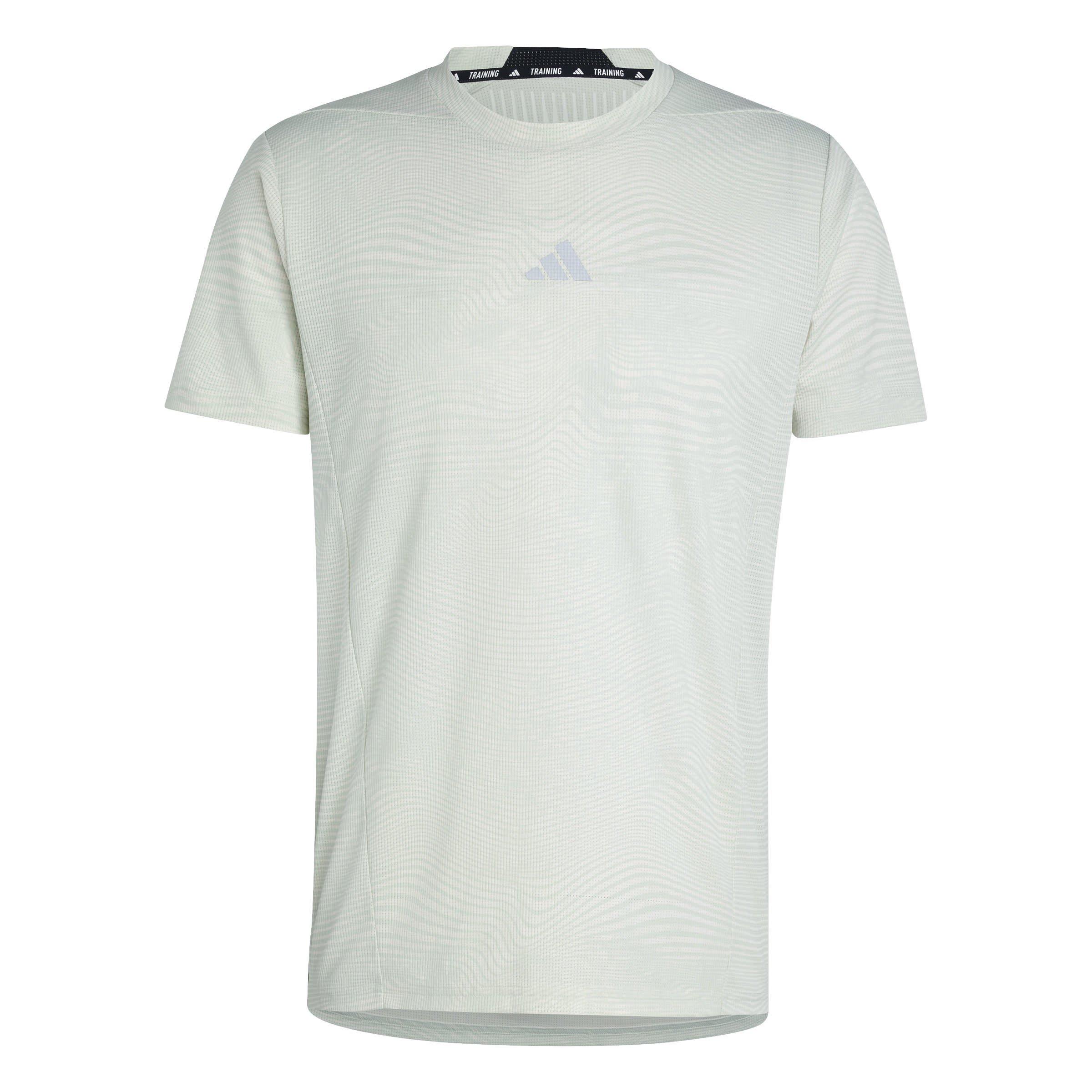 Wht/Green - adidas - D4T HEAT.RDY HIIT Training T-Shirt Mens - 1