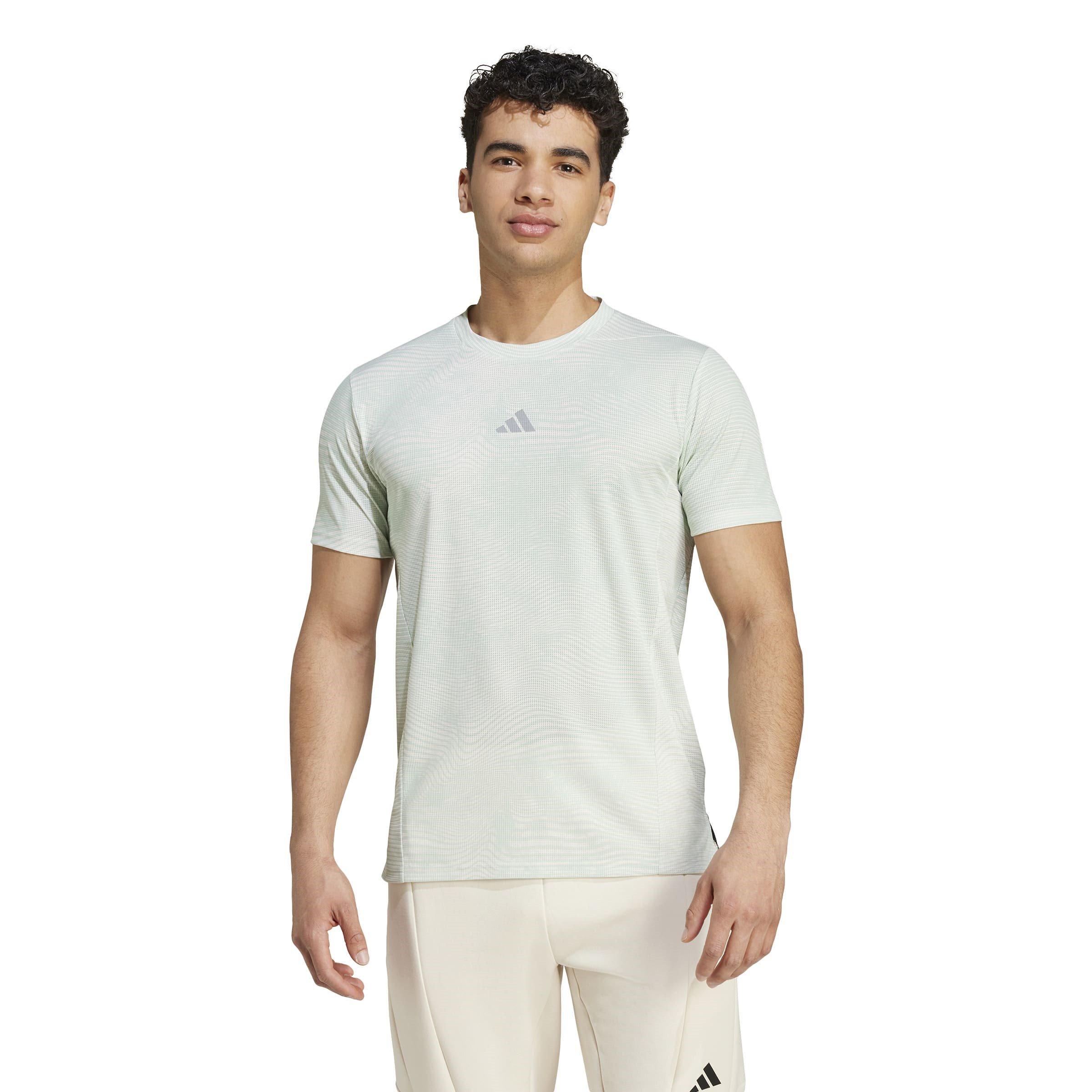 Branco/Verde - adidas - D4T HEAT.RDY HIIT Training T-Shirt Mens - 2