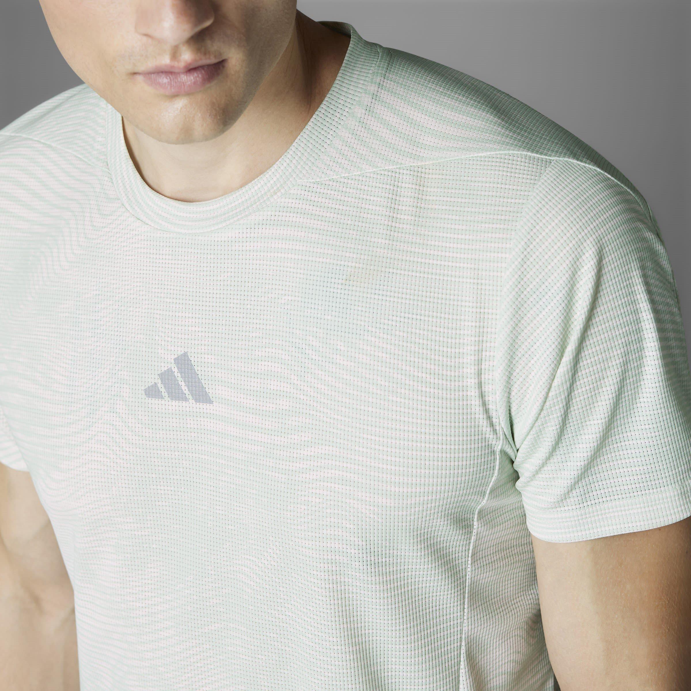 Branco/Verde - adidas - D4T HEAT.RDY HIIT Training T-Shirt Mens - 16