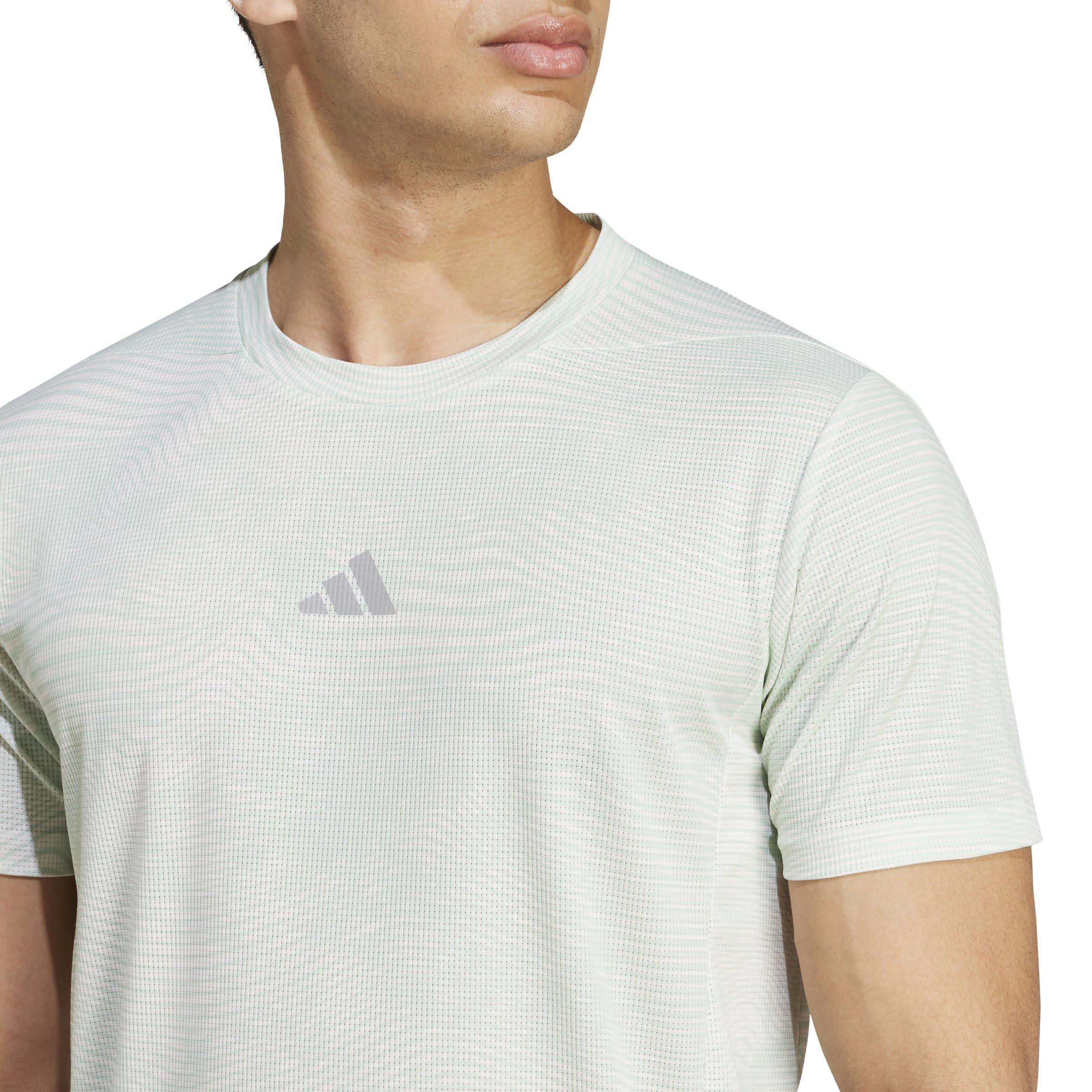 Branco/Verde - adidas - D4T HEAT.RDY HIIT Training T-Shirt Mens - 5