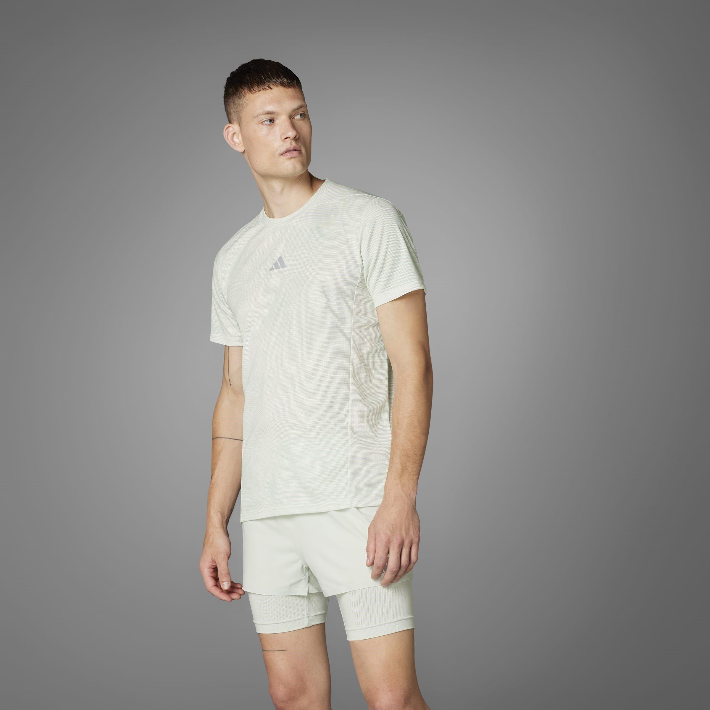 Branco/Verde - adidas - D4T HEAT.RDY HIIT Training T-Shirt Mens - 7