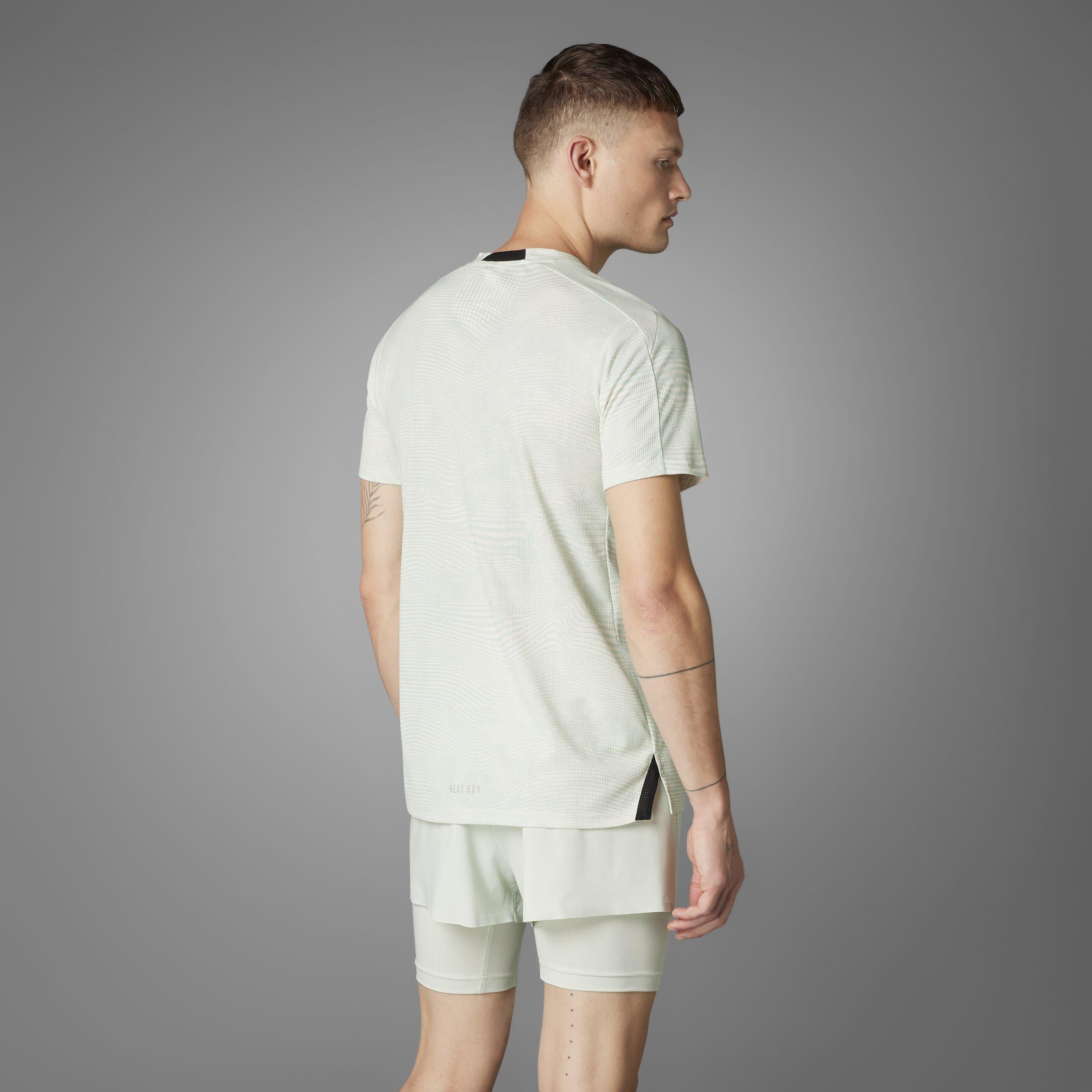 Branco/Verde - adidas - D4T HEAT.RDY HIIT Training T-Shirt Mens - 9