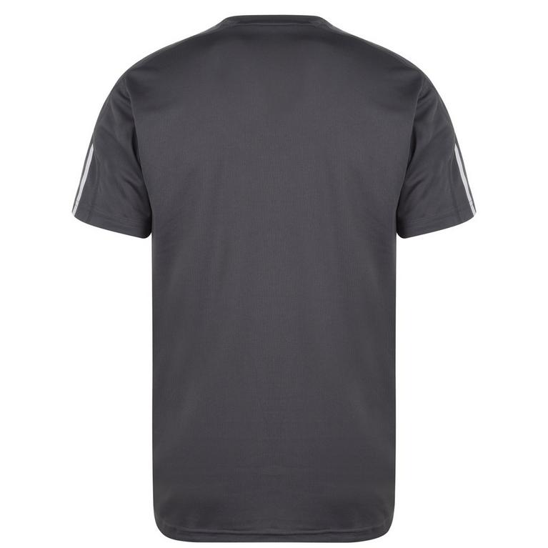 Gris - adidas - 3 adidas Kort Ärm T-Shirt Essentials Embroidered Linear Logo - 5