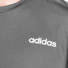 Gris - adidas - 3 adidas Kort Ärm T-Shirt Essentials Embroidered Linear Logo - 4