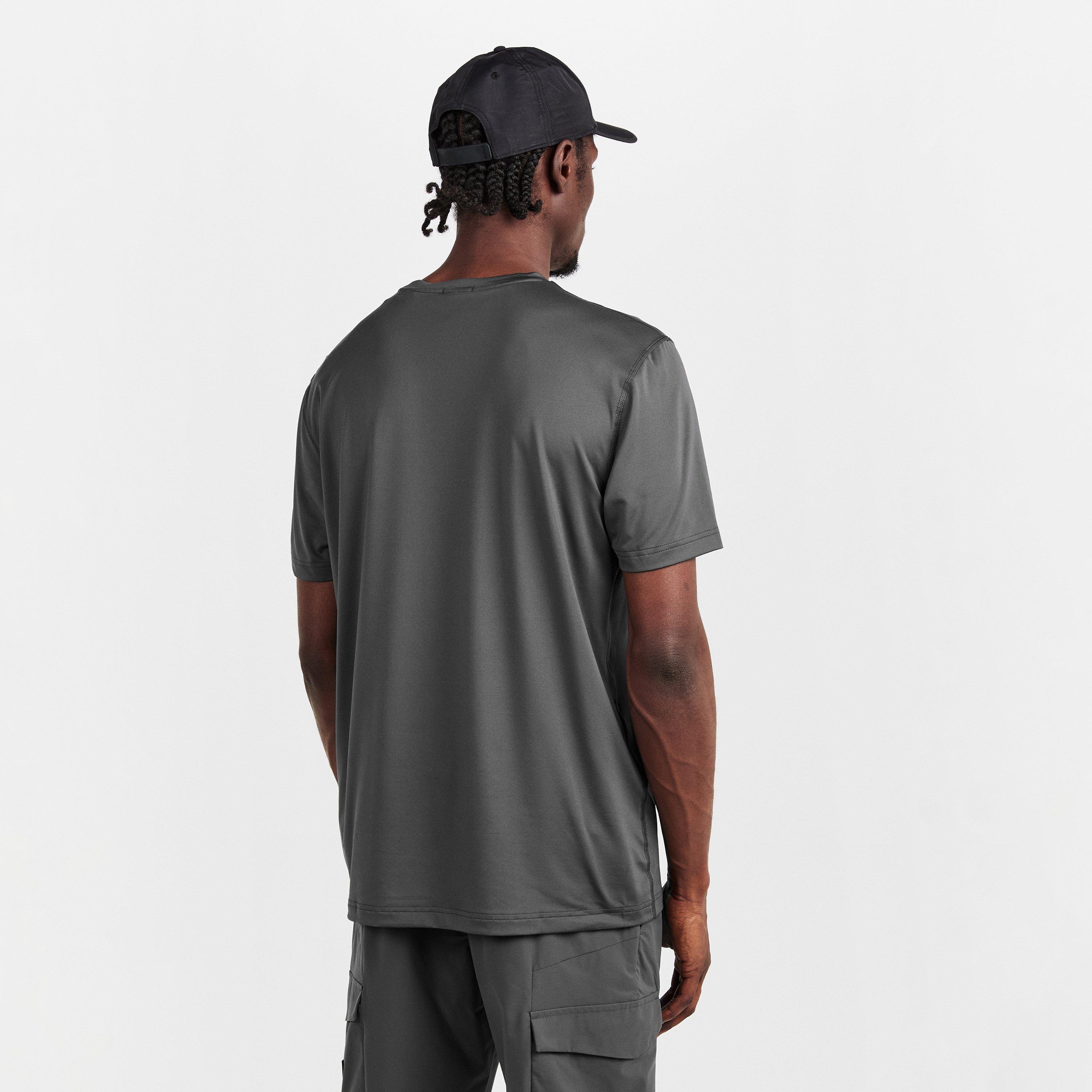Grey - Boss - Mens BOSS GREEN Short Sleeve Performance Gym Top - Tech Cotton - 4