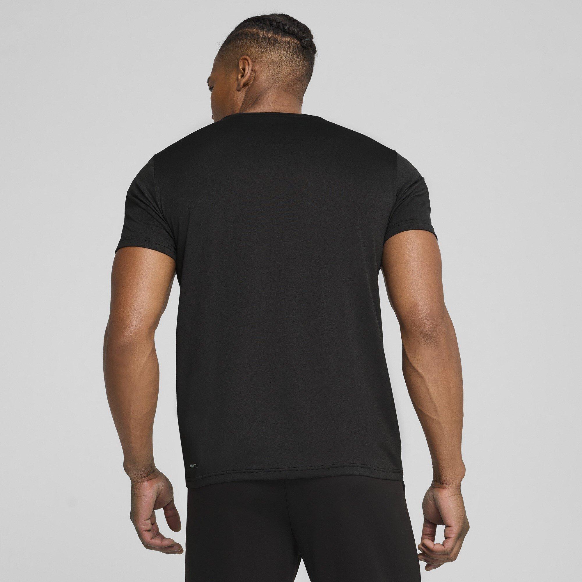 Puma Black - Puma - Ess Solid Cat T Short Sleeve Performance Gym Top - 3