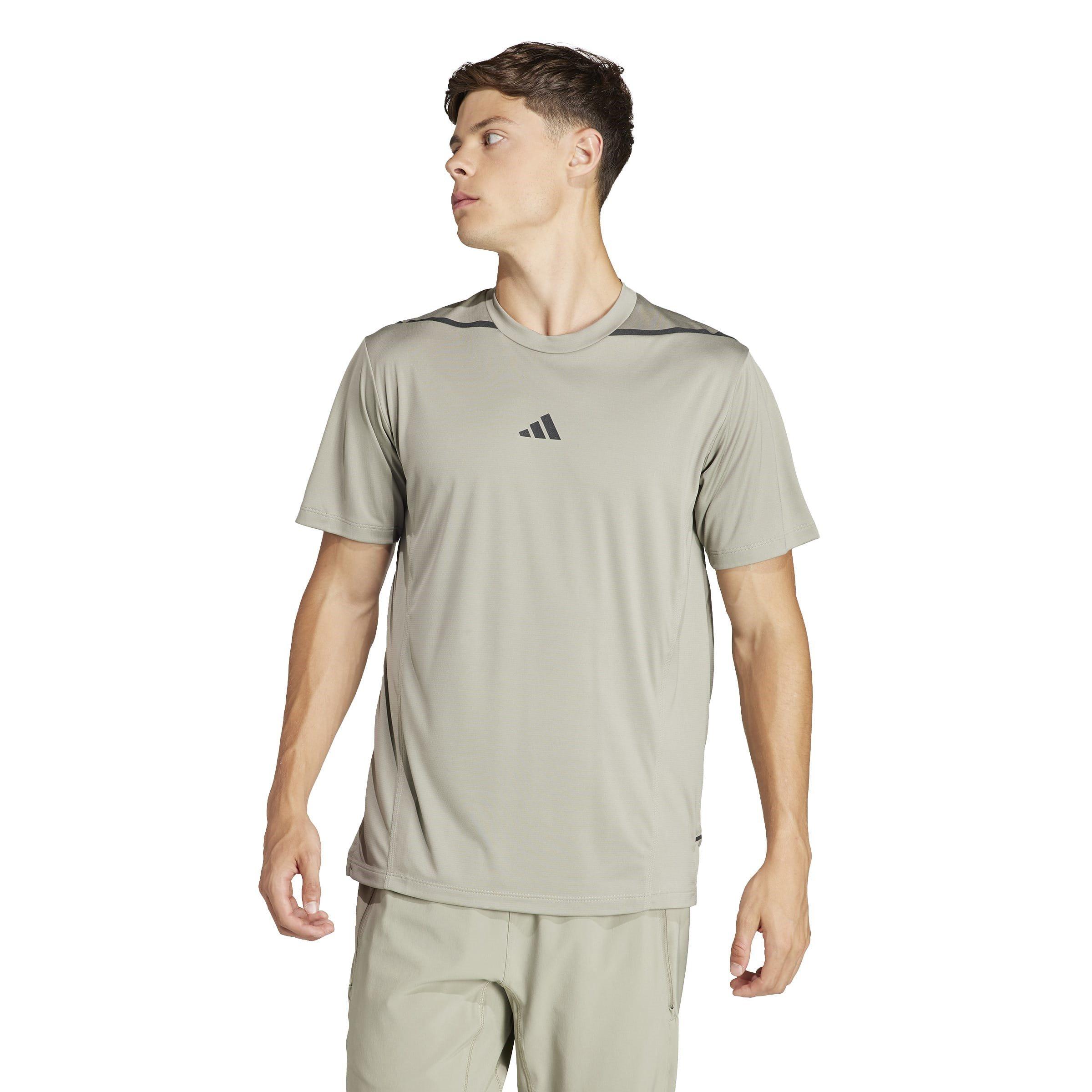 Zilveren Kiezel - adidas - D4t Adistwo Short-Sleeve Performance Gym Top - 2