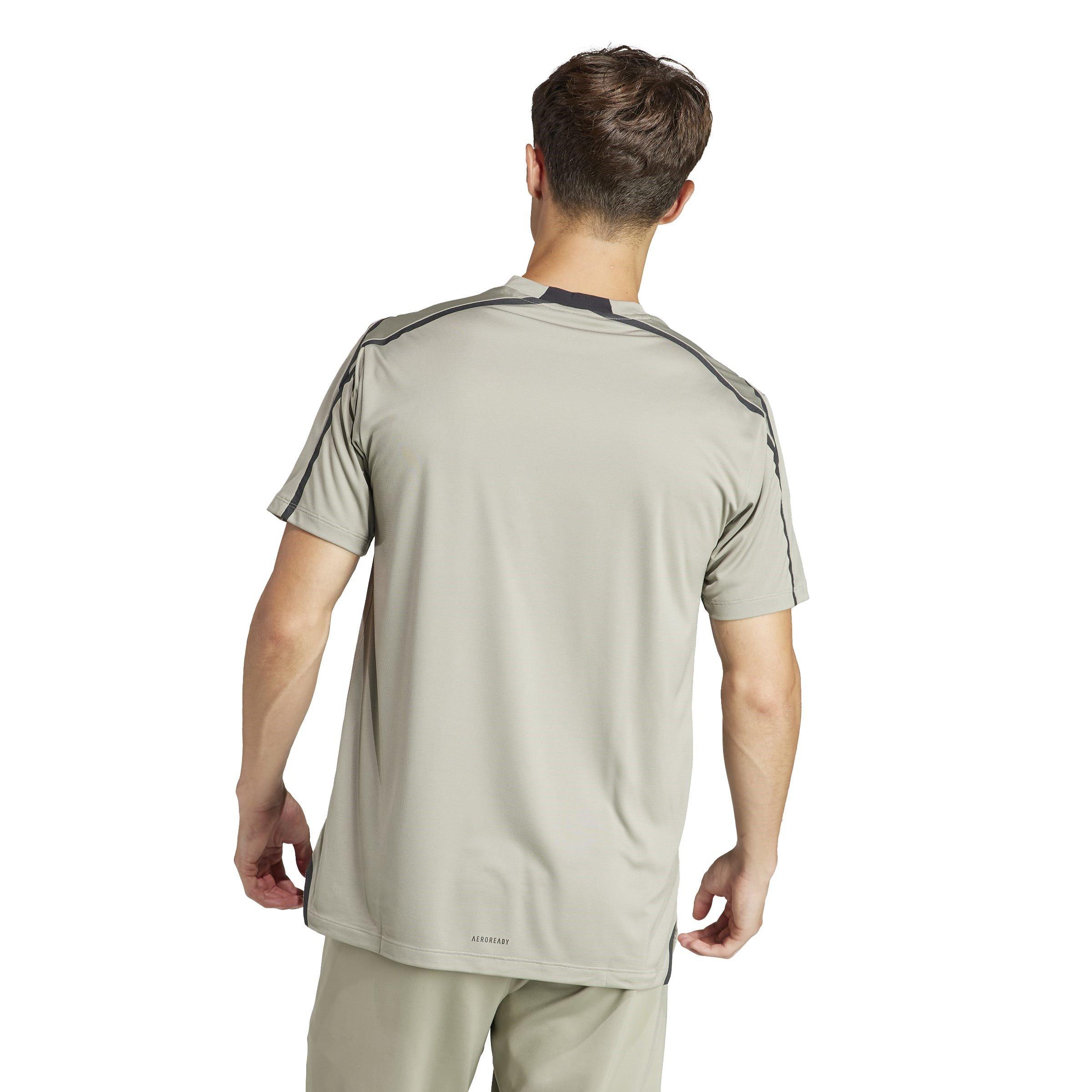 Zilveren Kiezel - adidas - D4t Adistwo Short-Sleeve Performance Gym Top - 3