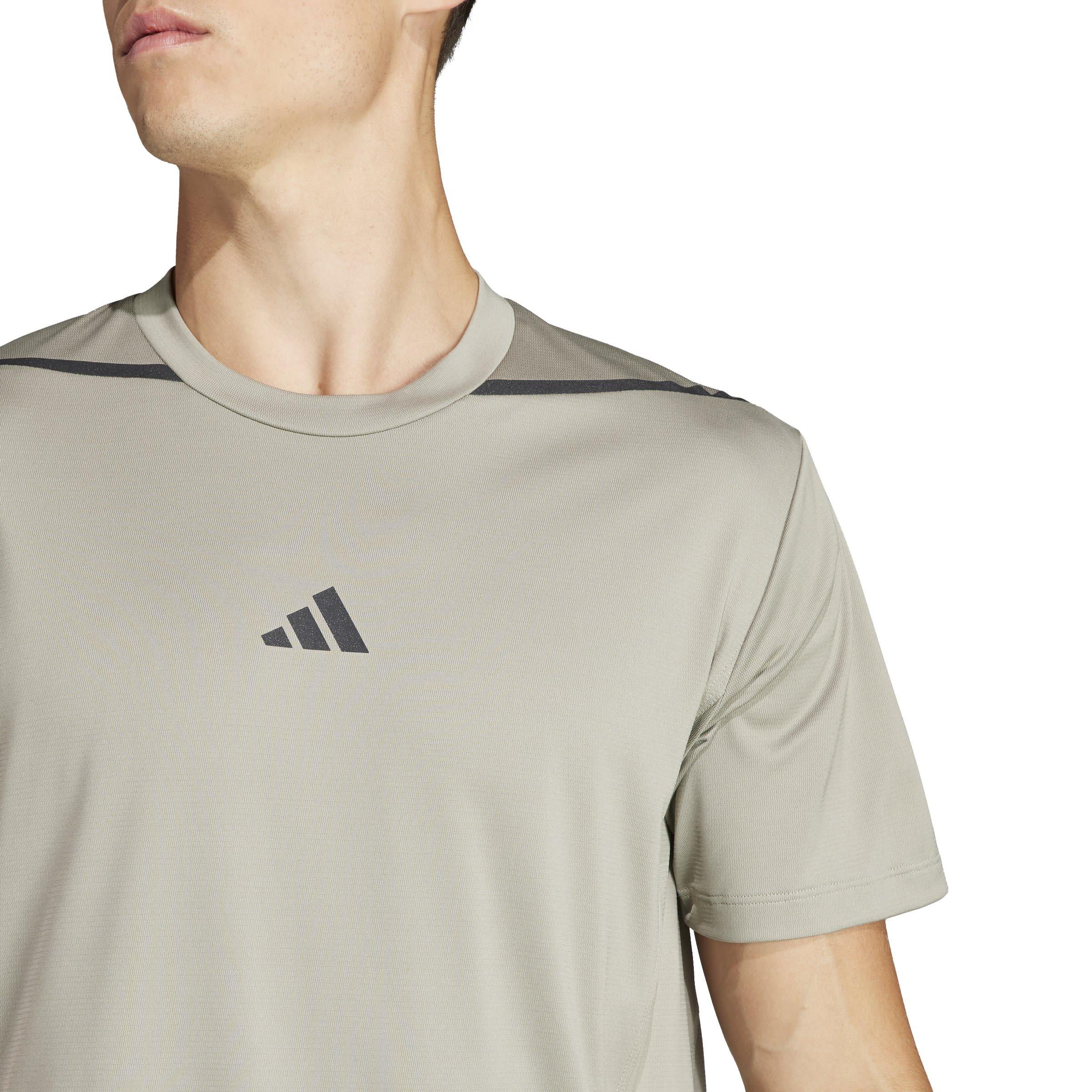 Zilveren Kiezel - adidas - D4t Adistwo Short-Sleeve Performance Gym Top - 4