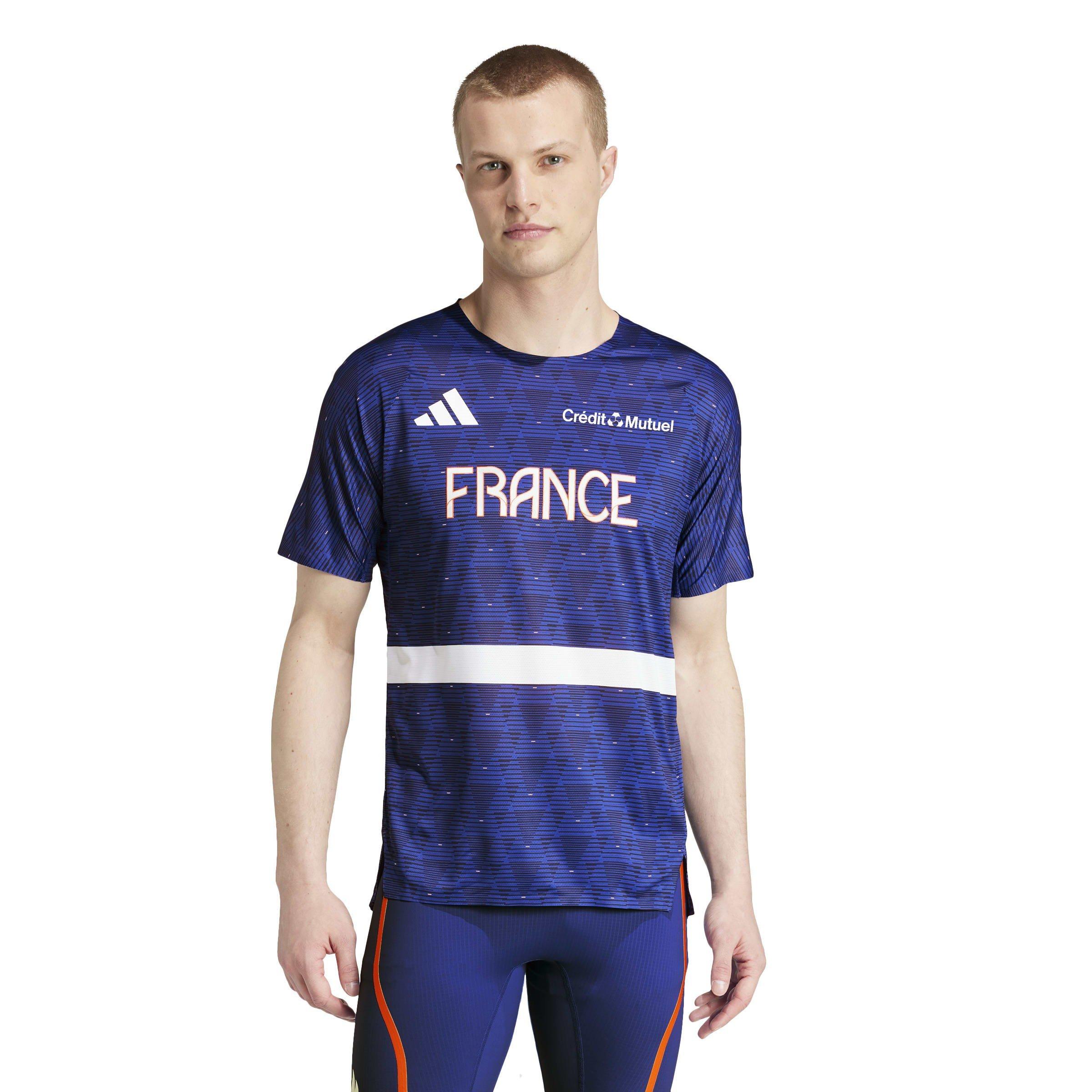 Blu semi lucido - adidas - Team France Athletisme T-Shirt - 2