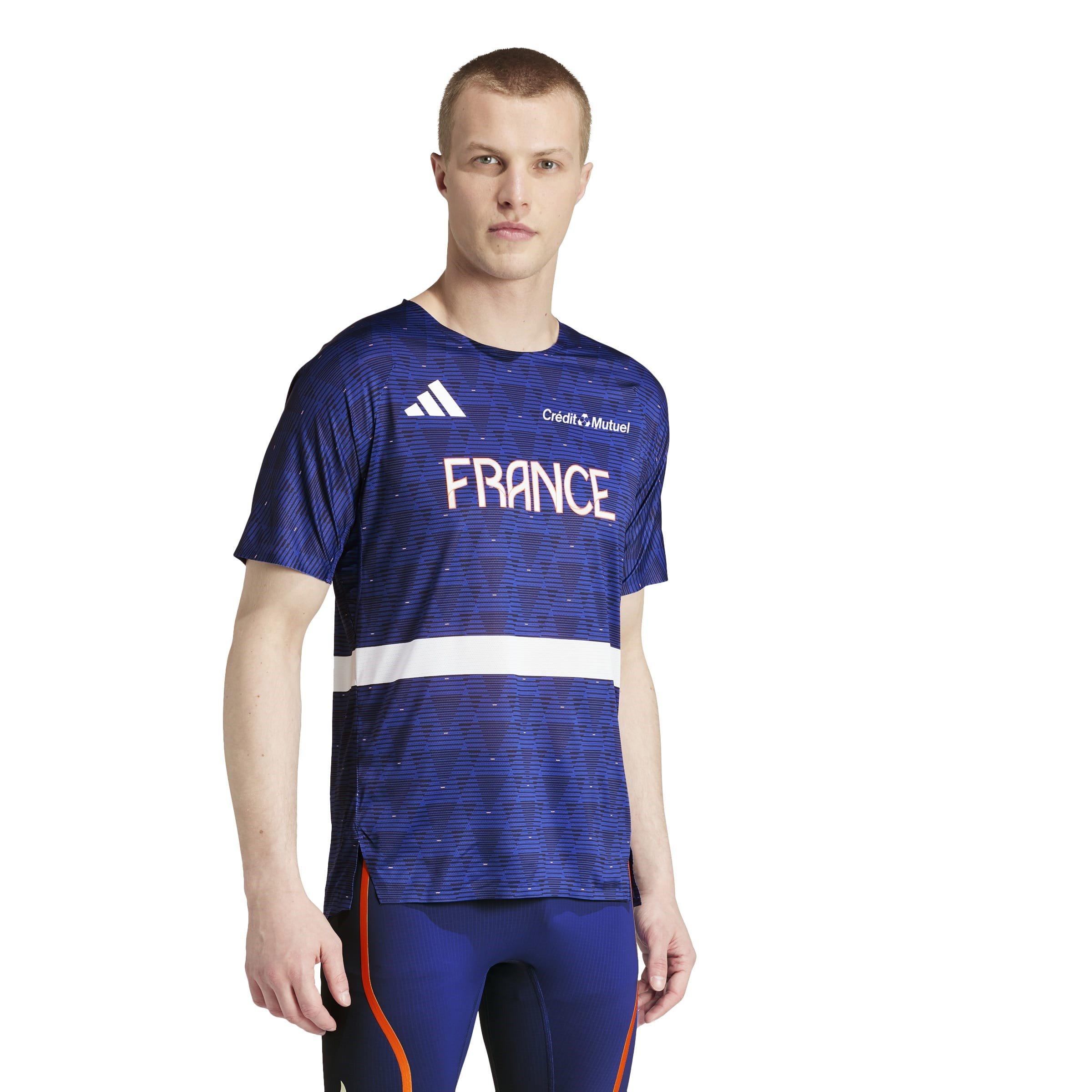 Blu semi lucido - adidas - Team France Athletisme T-Shirt - 4