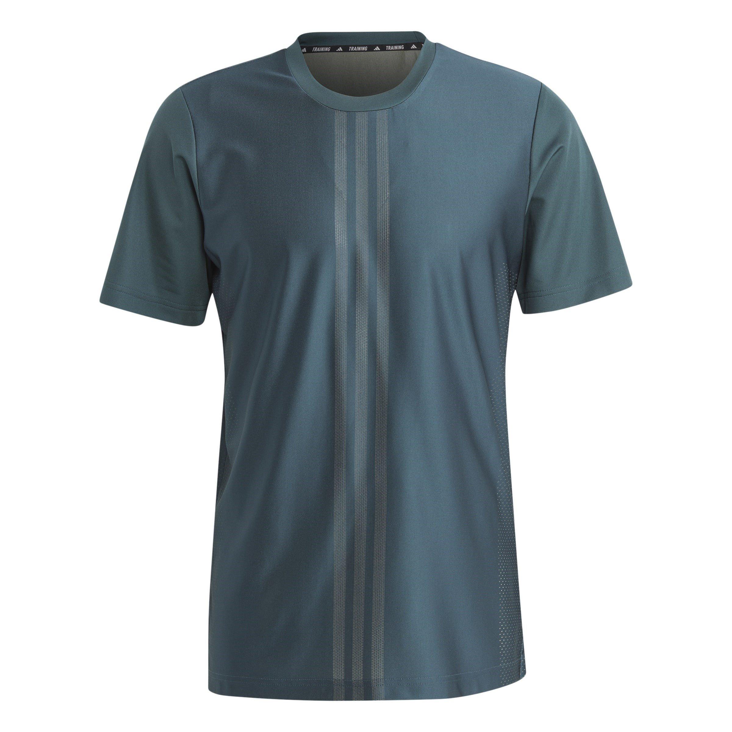 Turquoise - adidas Originals - Hiit Short-Sleeve Performance Gym Top - 1