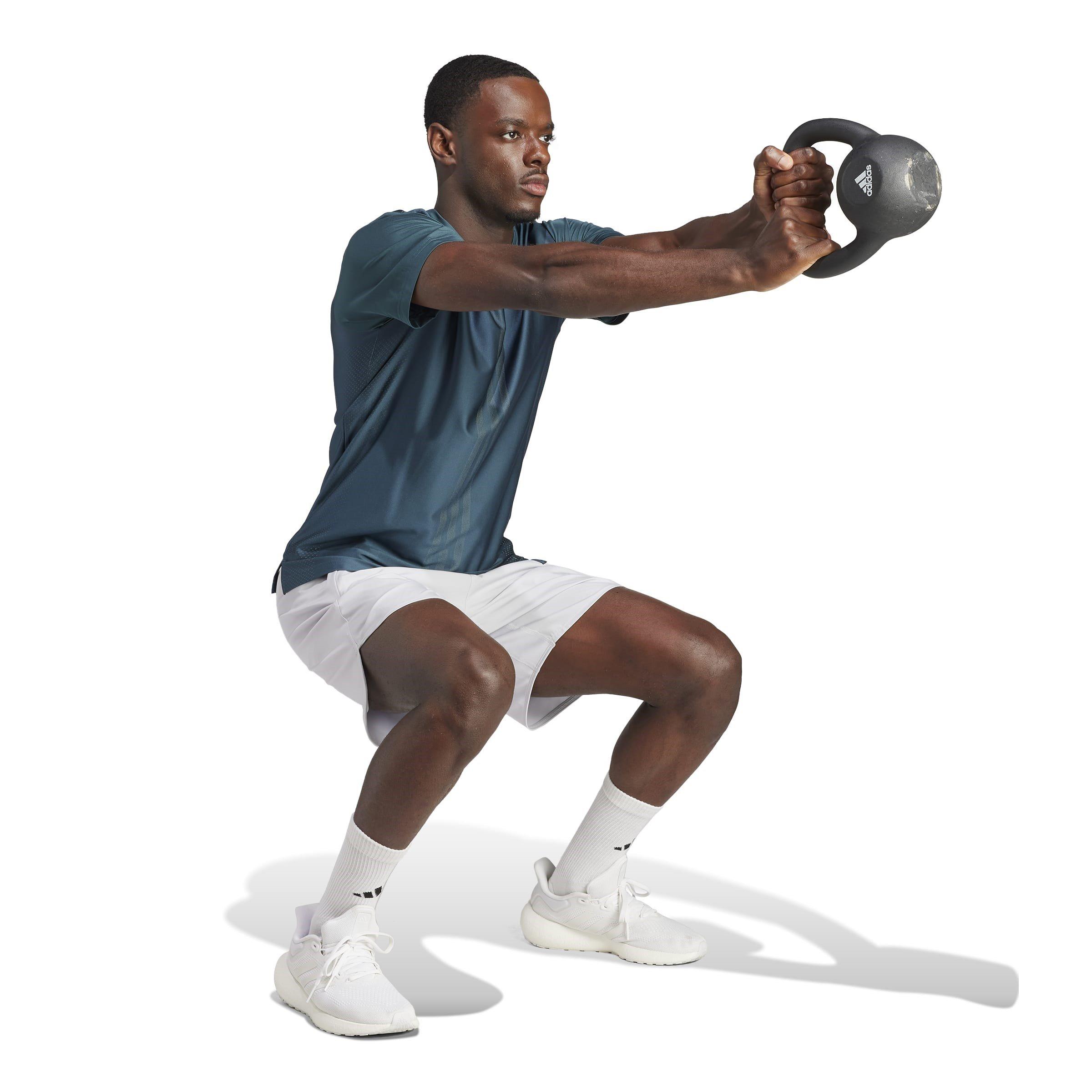 Turquoise - adidas Originals - Hiit Short-Sleeve Performance Gym Top - 4