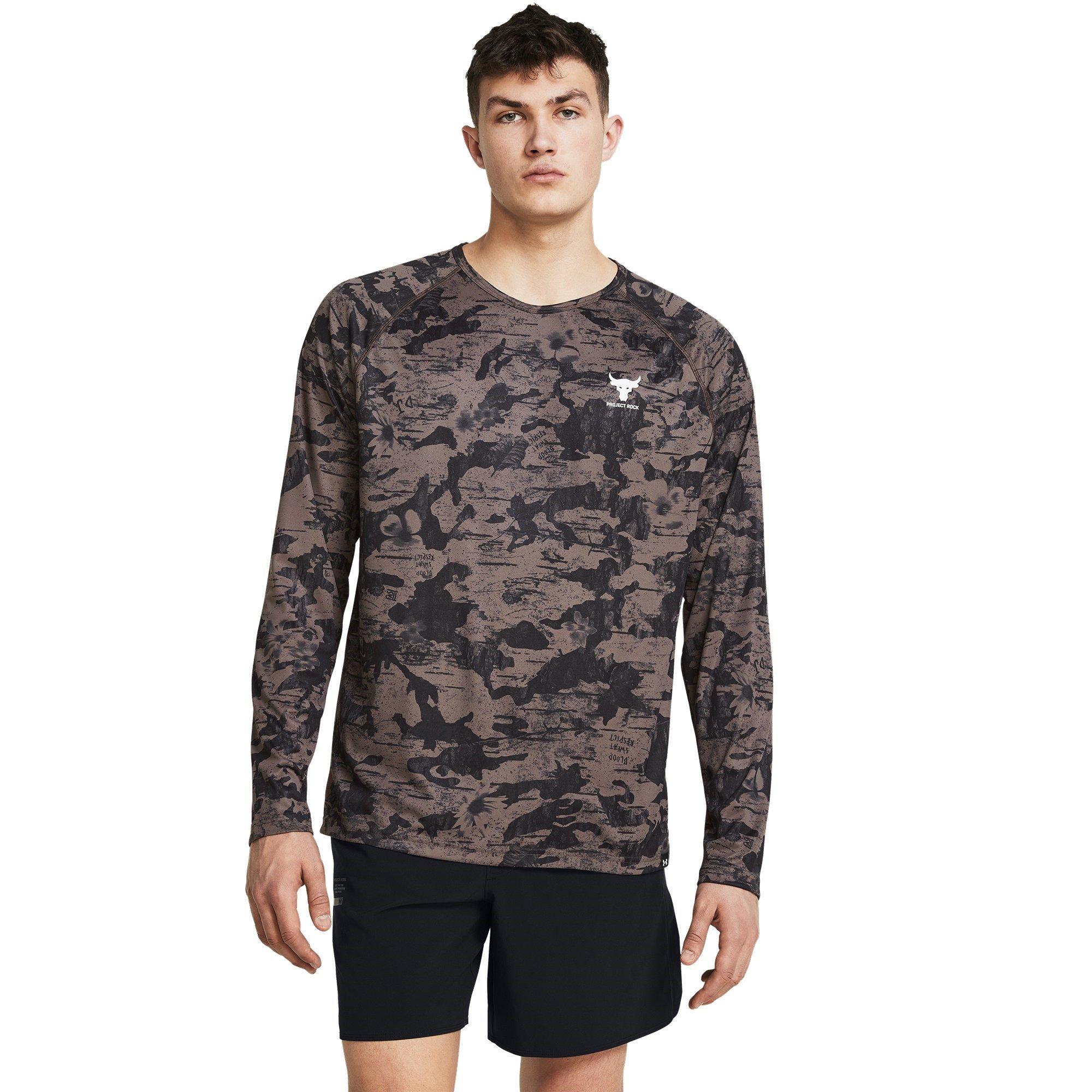 Brown - Under Armour - Long-Sleeve Performance Gym Top - 3