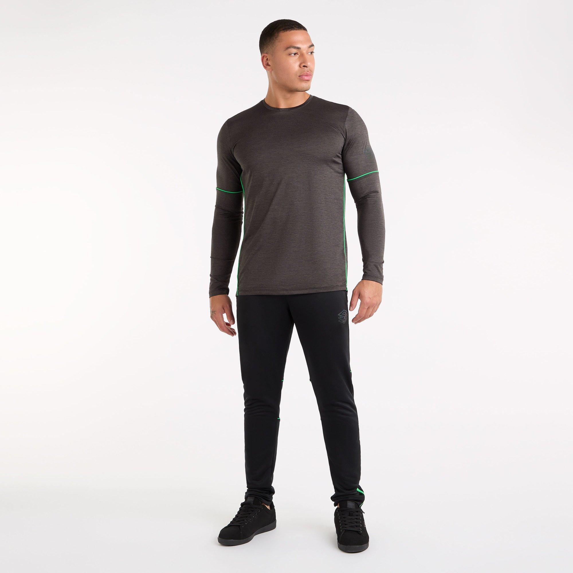 Blk Mrl/Adn Tcn - Umbro - Short-Sleeve Performance Gym Top - 4